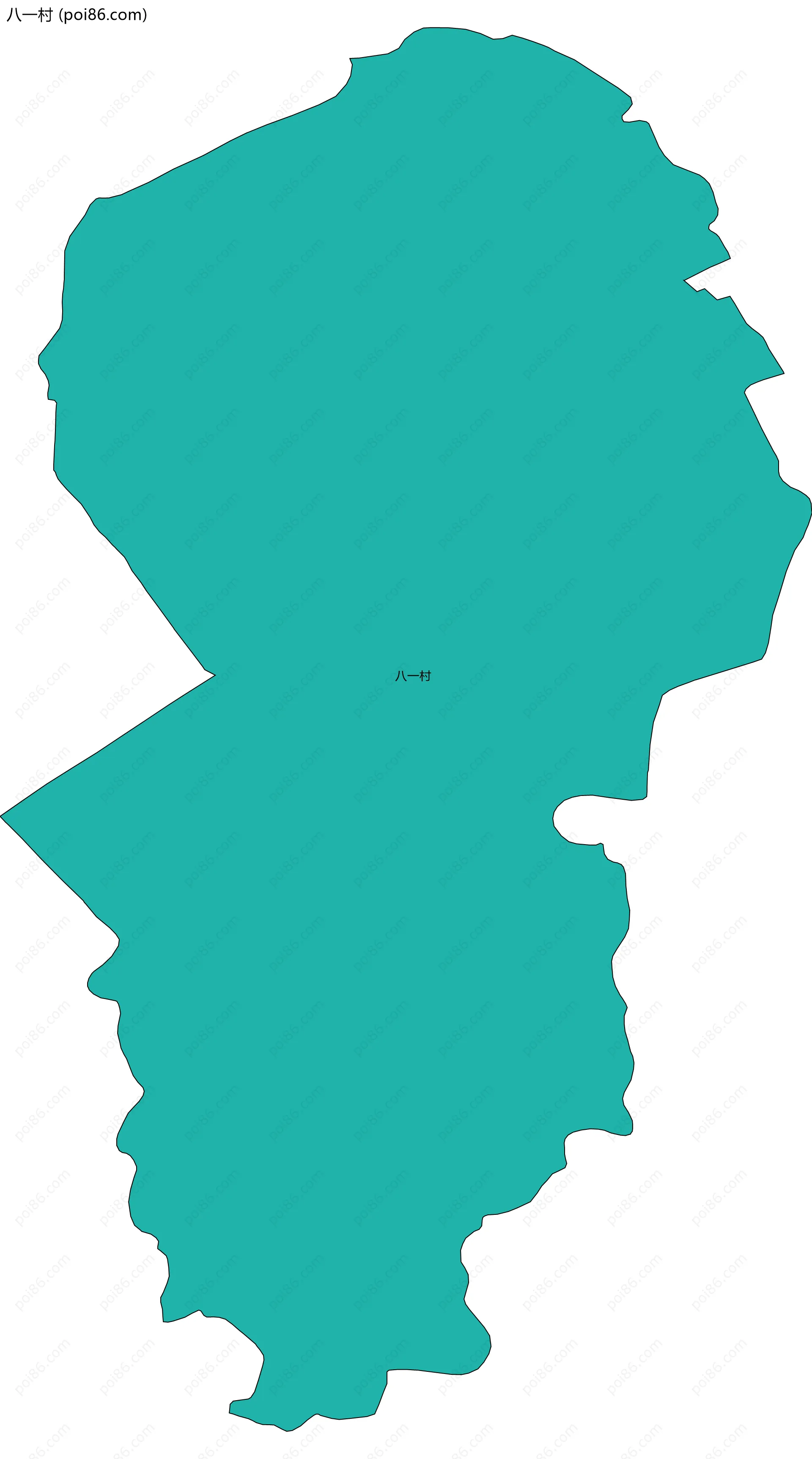 八一村边界地图