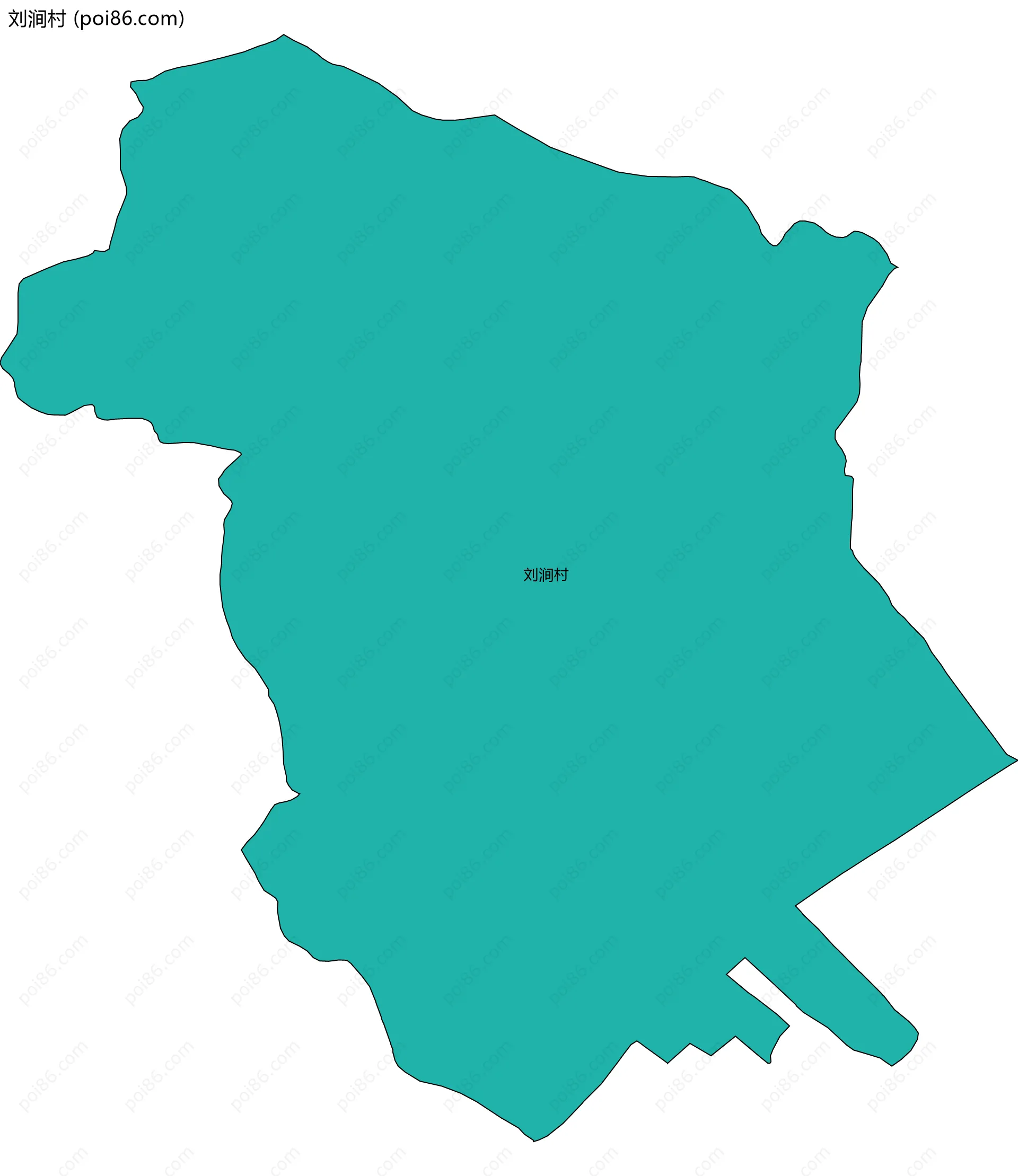 刘涧村边界地图