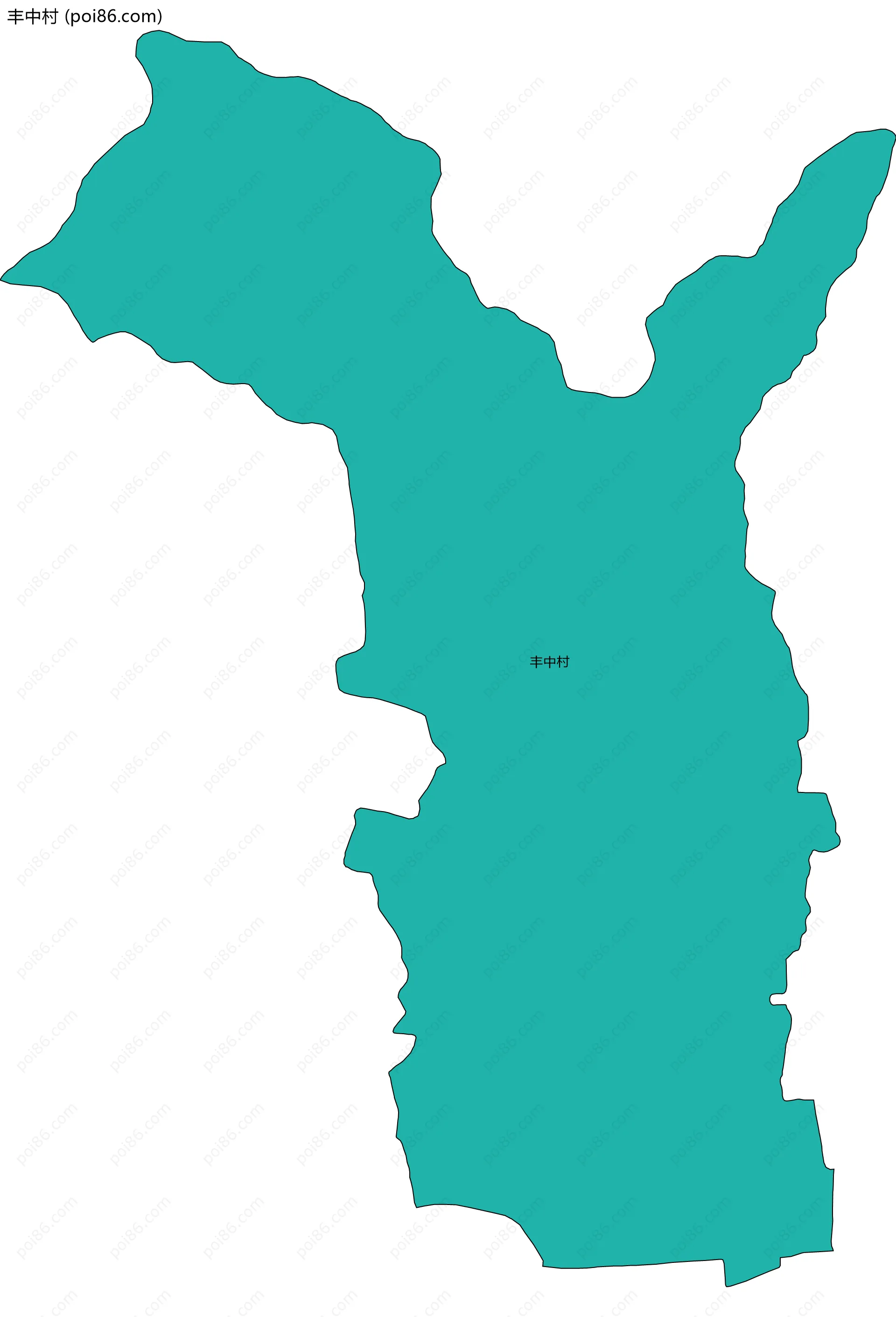 丰中村边界地图