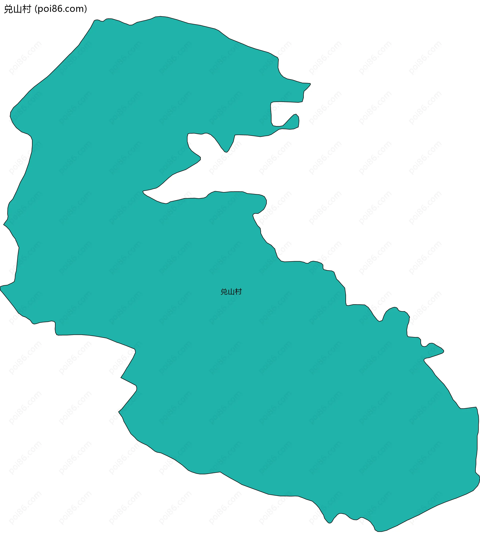 兑山村边界地图