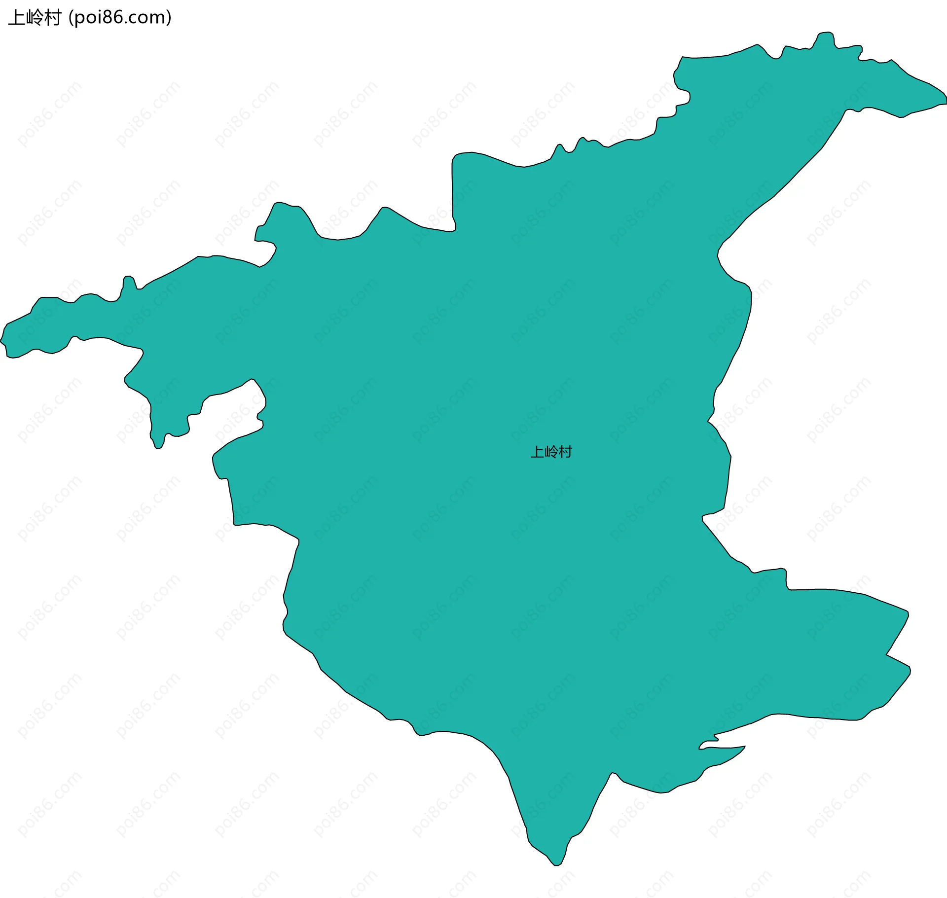 上岭村边界地图