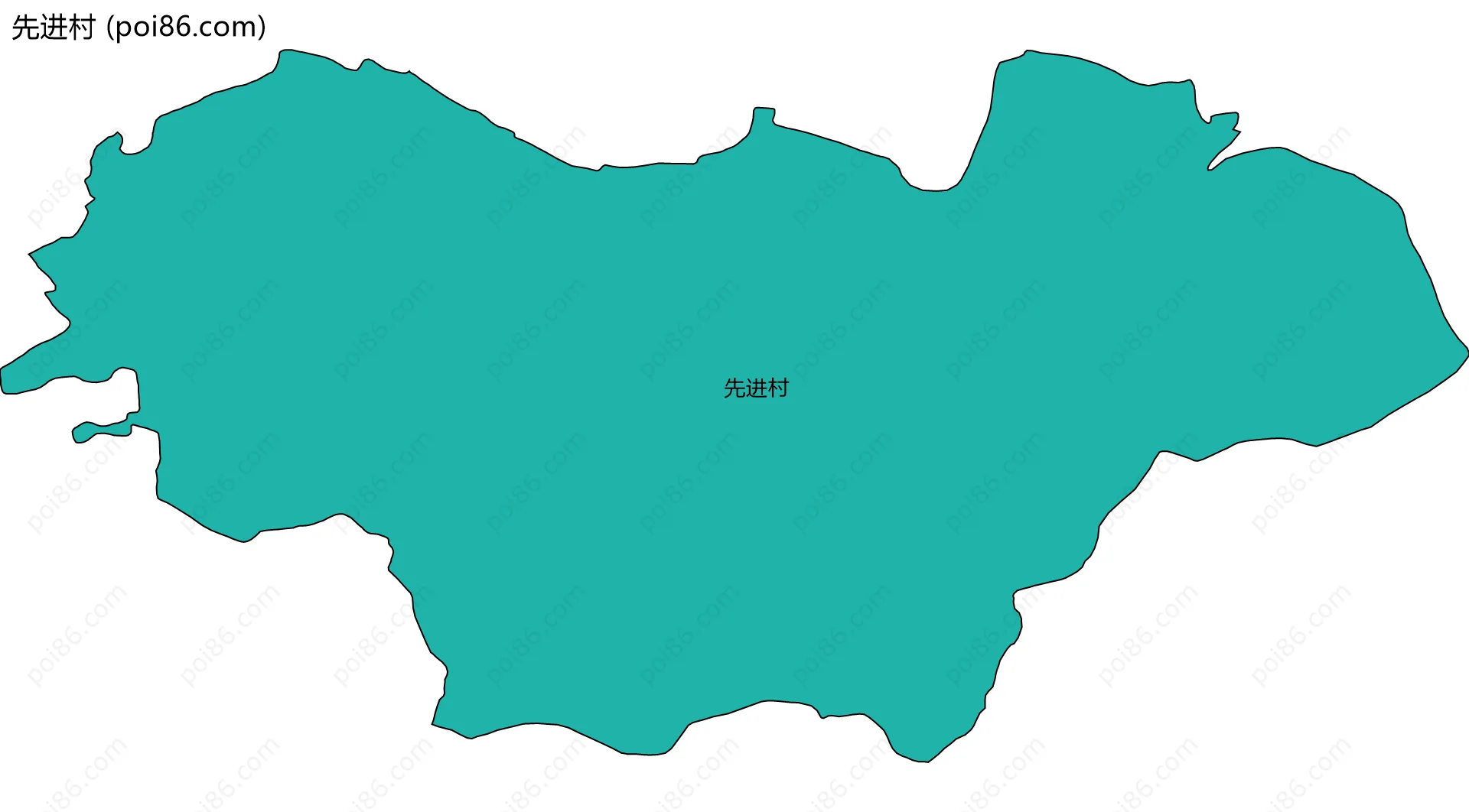 先进村边界地图