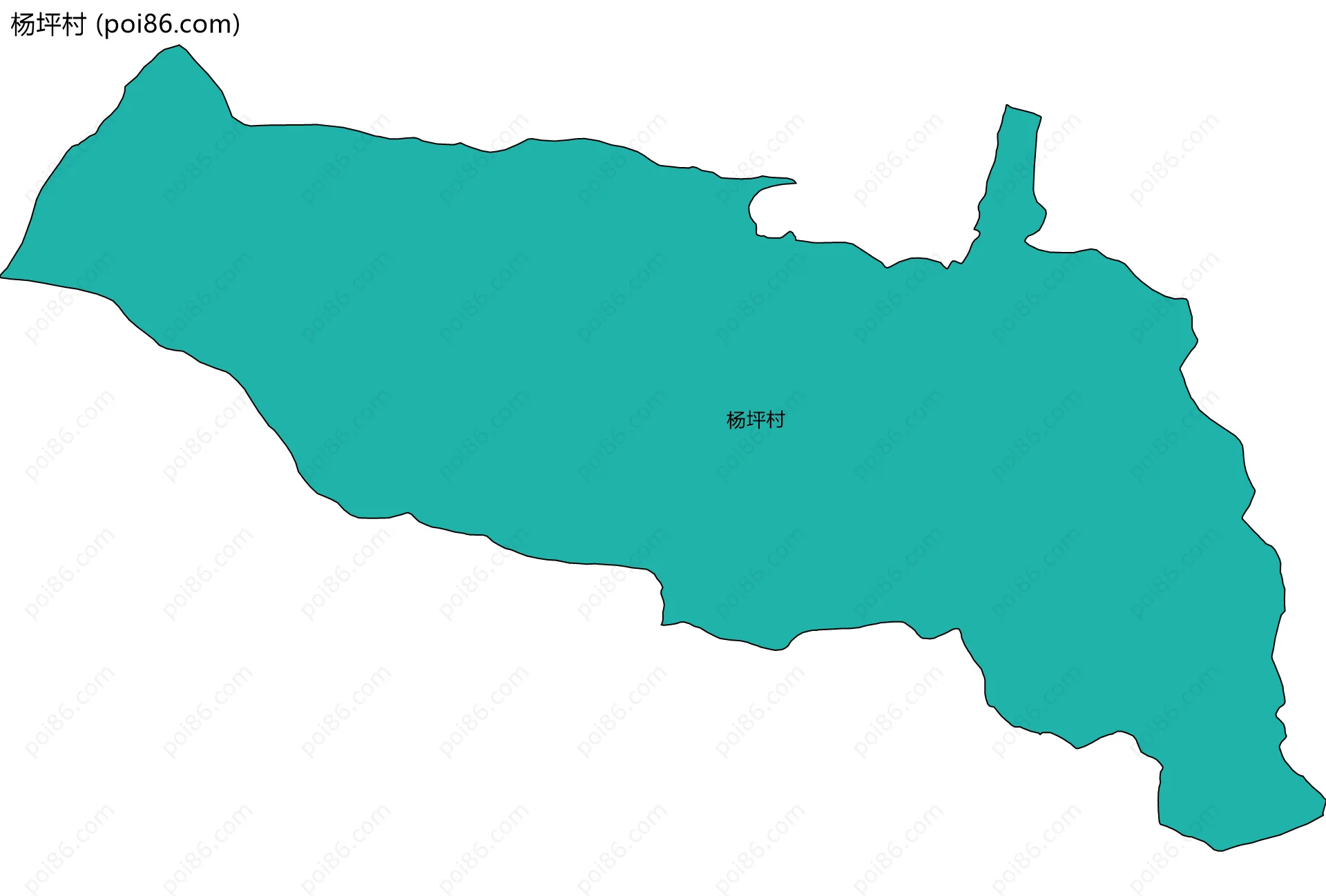 杨坪村边界地图