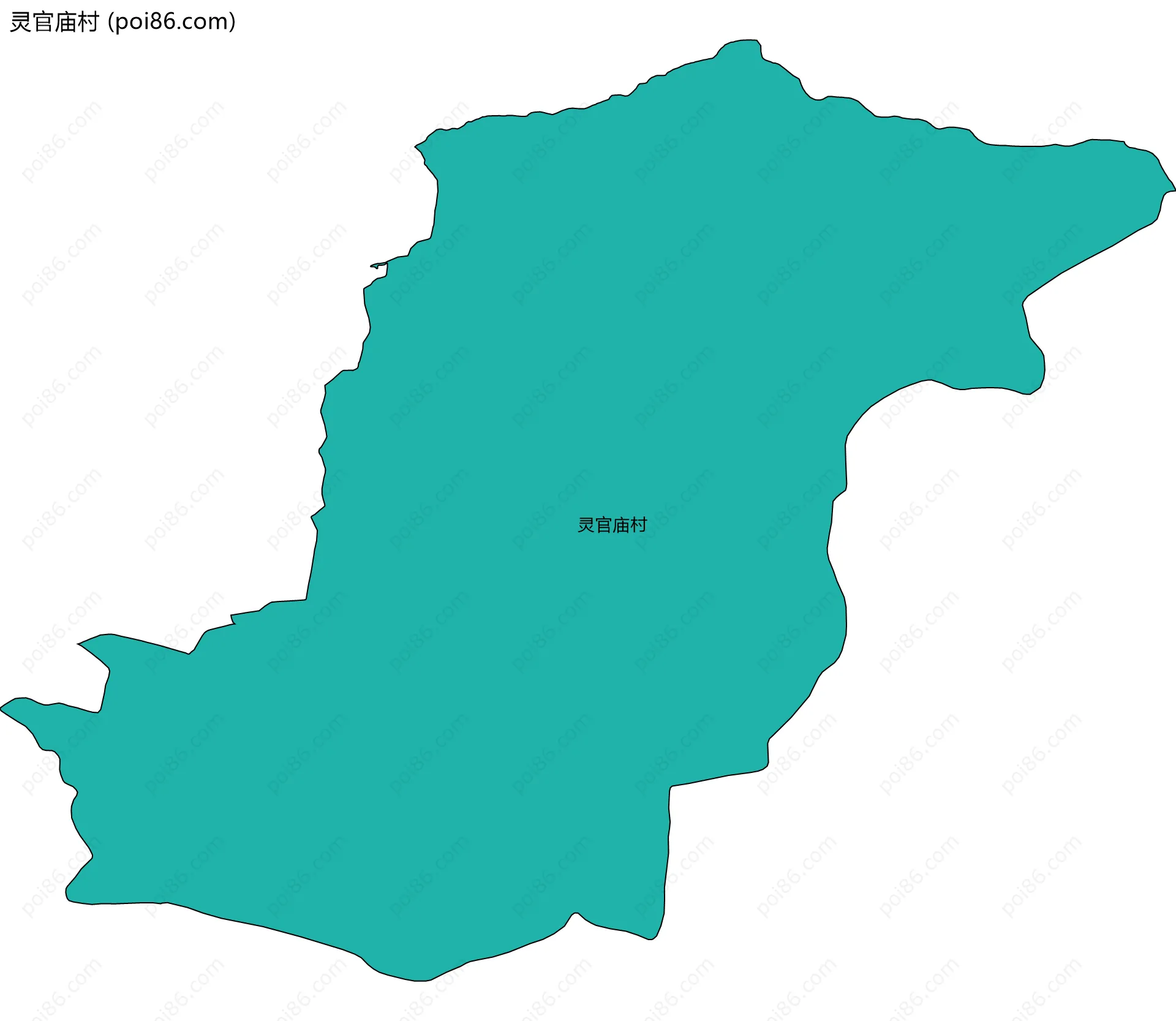 灵官庙村边界地图