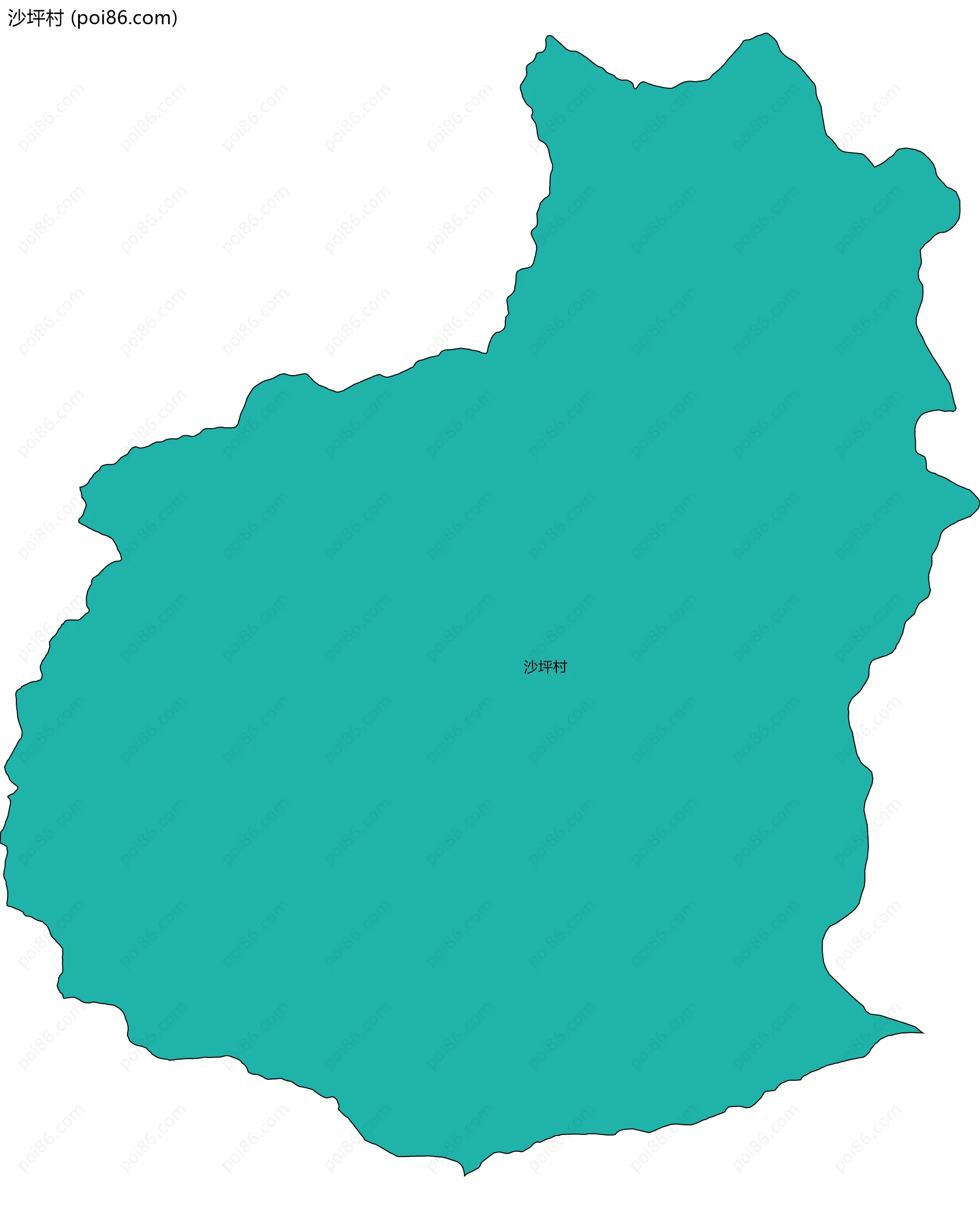 沙坪村边界地图