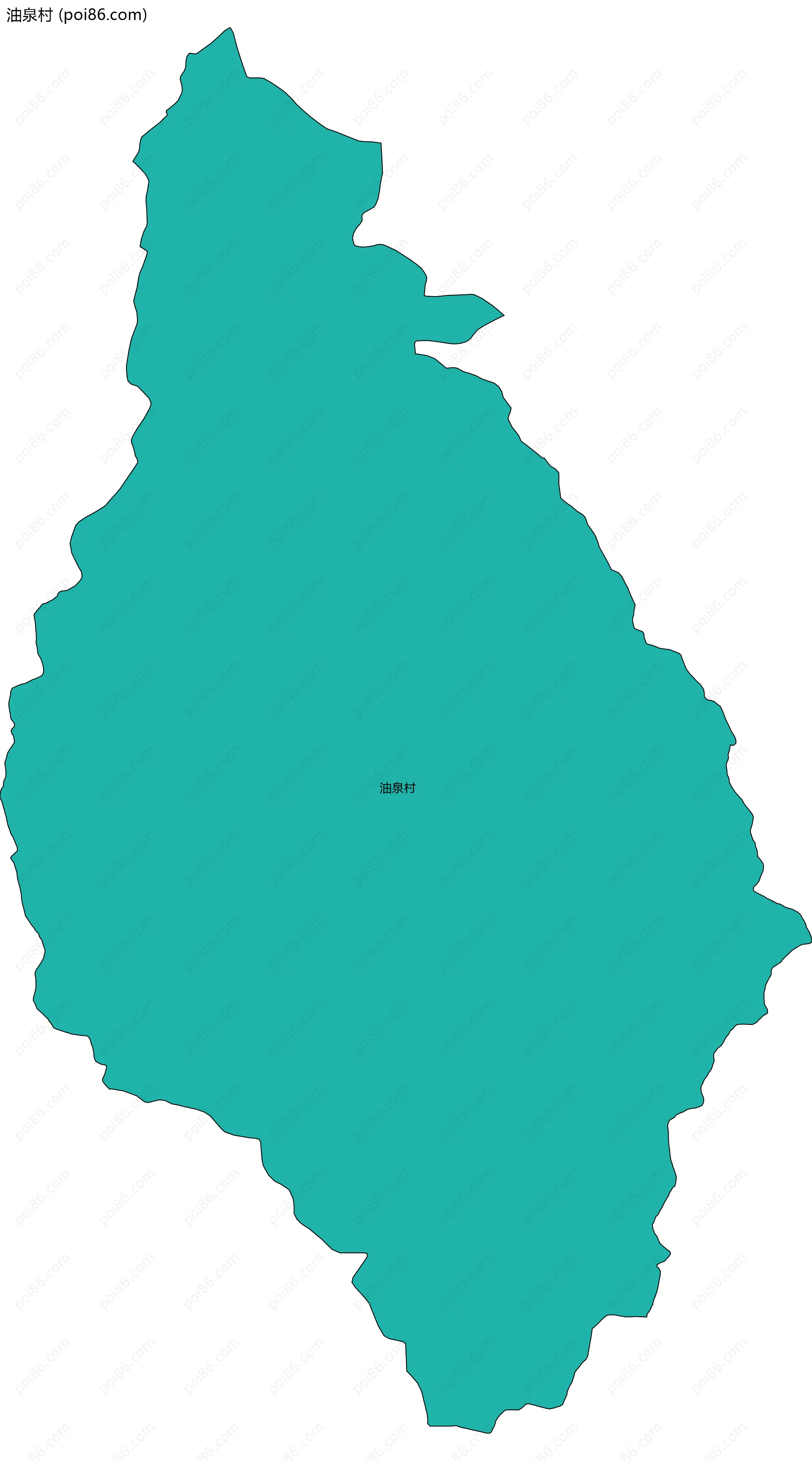 油泉村边界地图