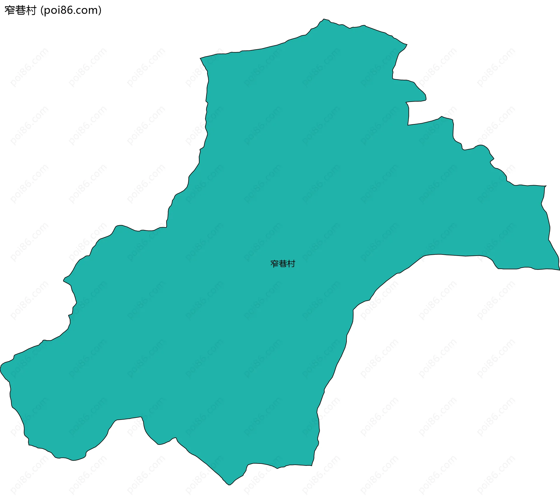 窄巷村边界地图