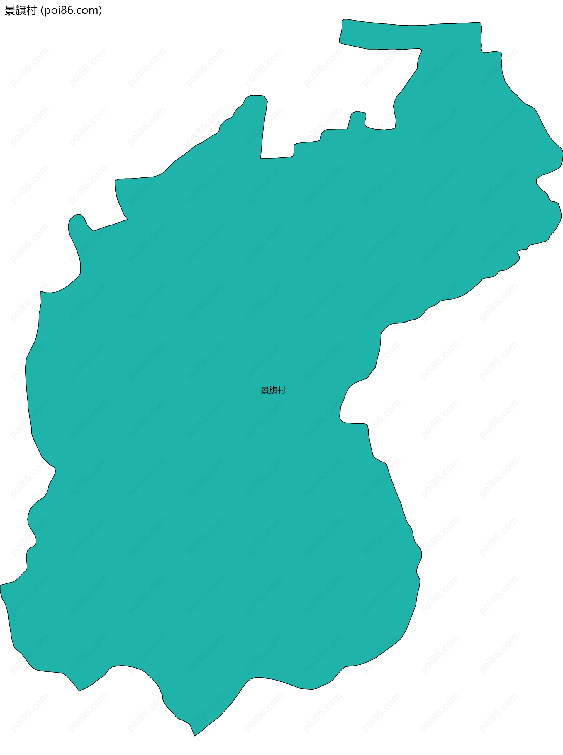 景旗村边界地图