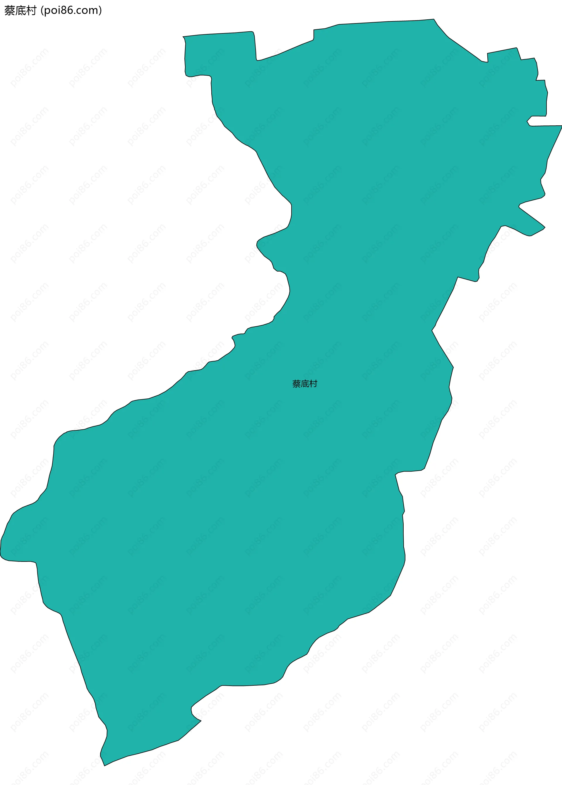 蔡底村边界地图