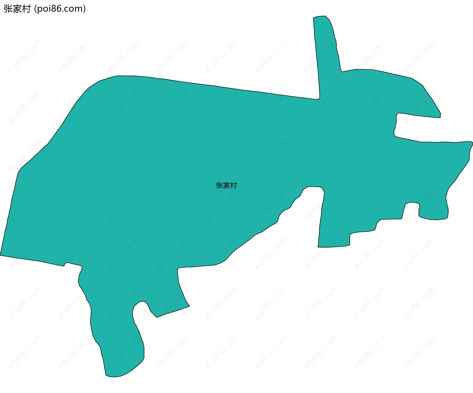 张家村边界地图