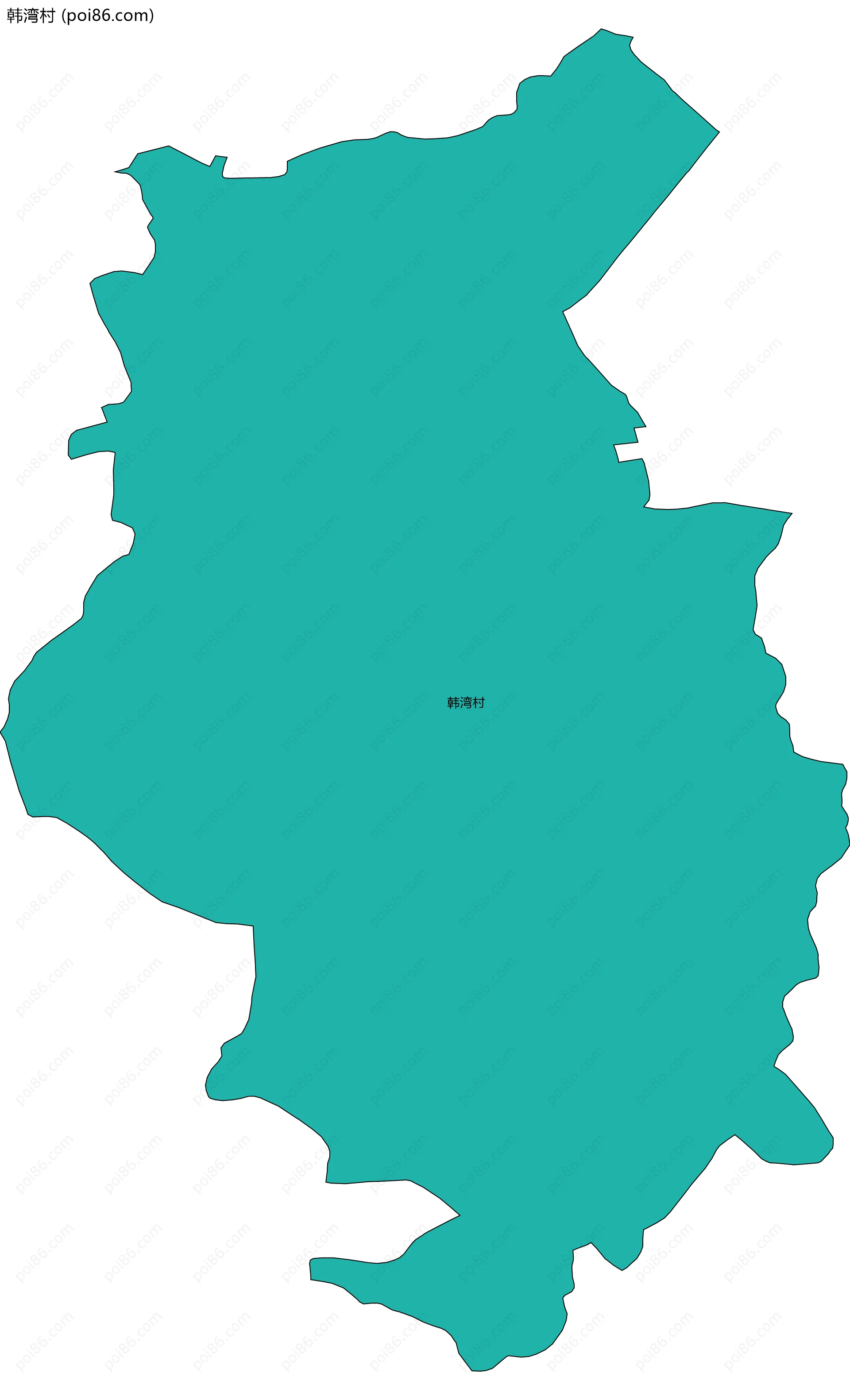 韩湾村边界地图