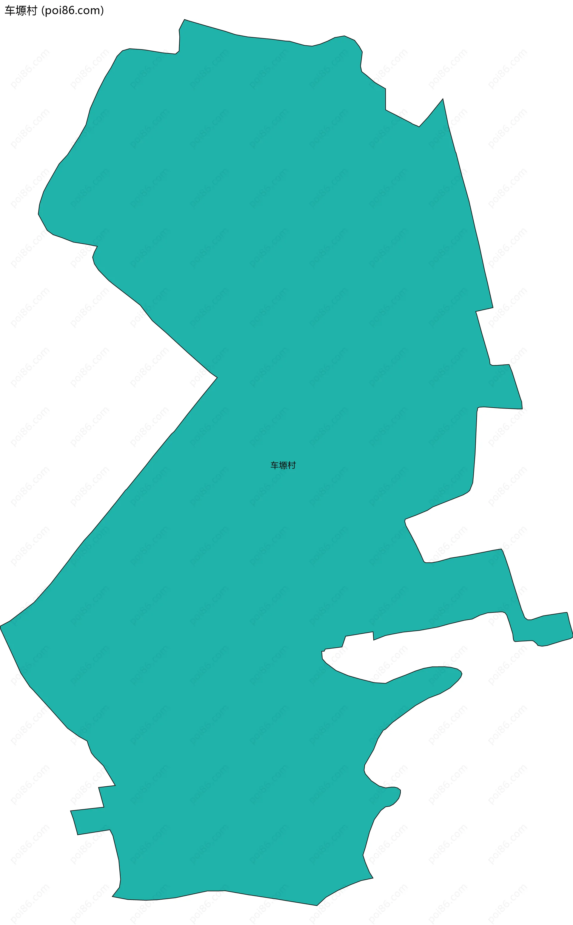 车塬村边界地图