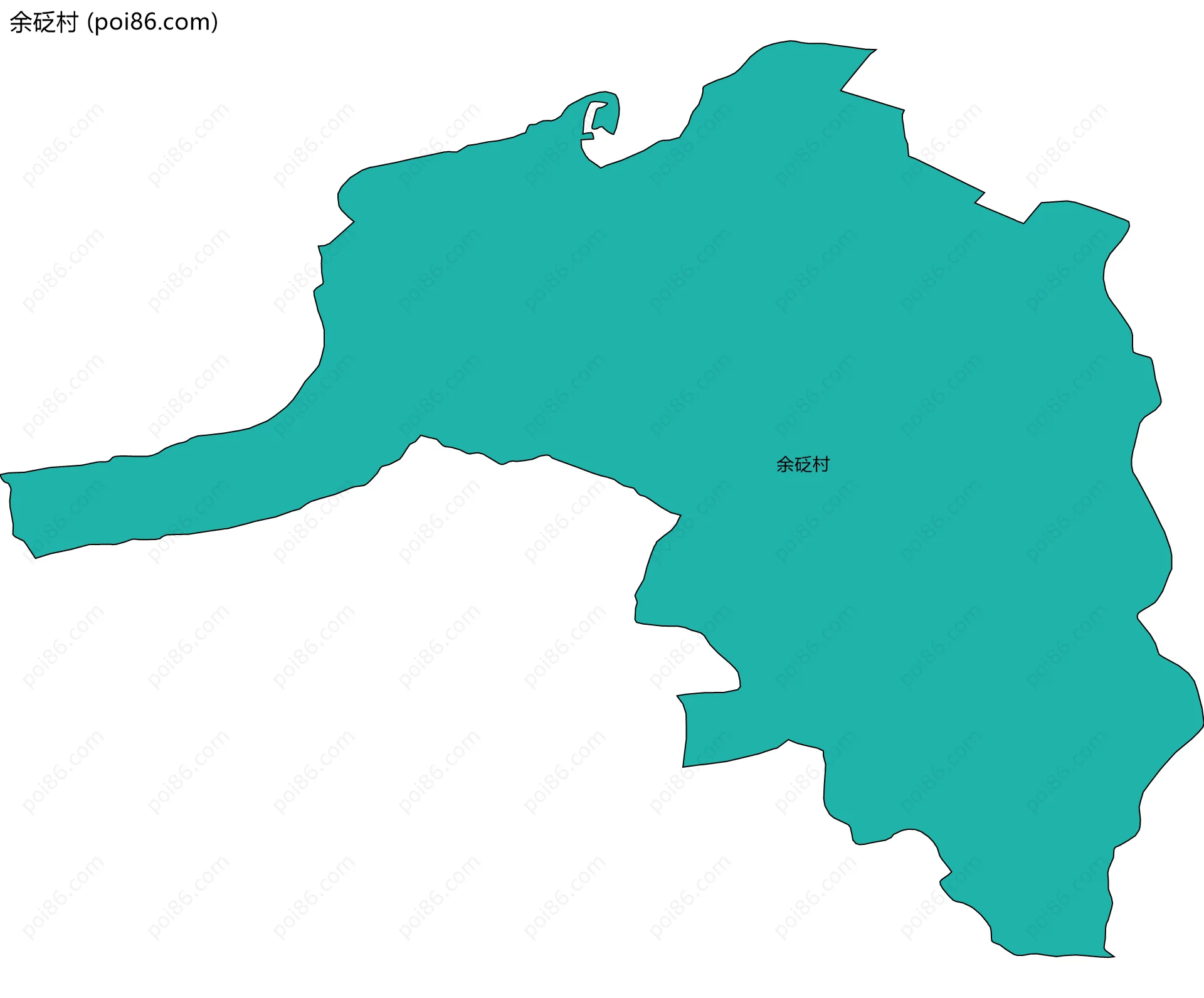 余砭村边界地图