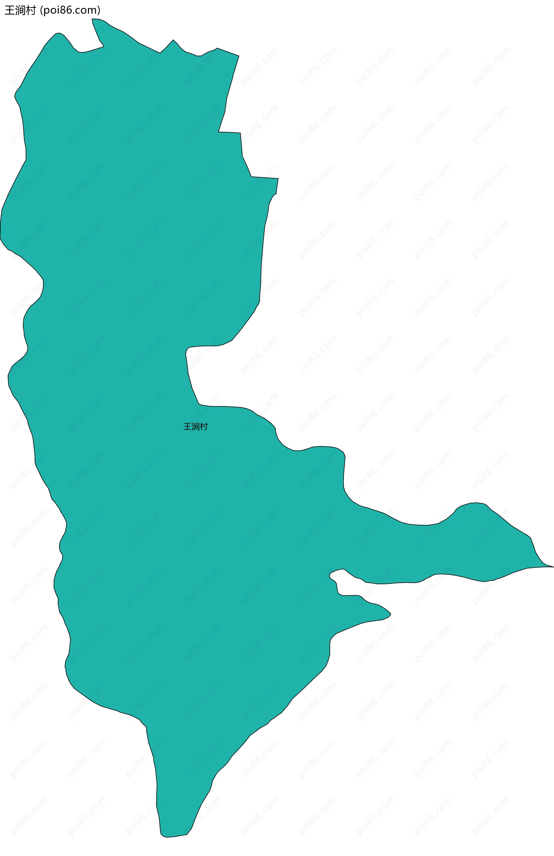 王涧村边界地图