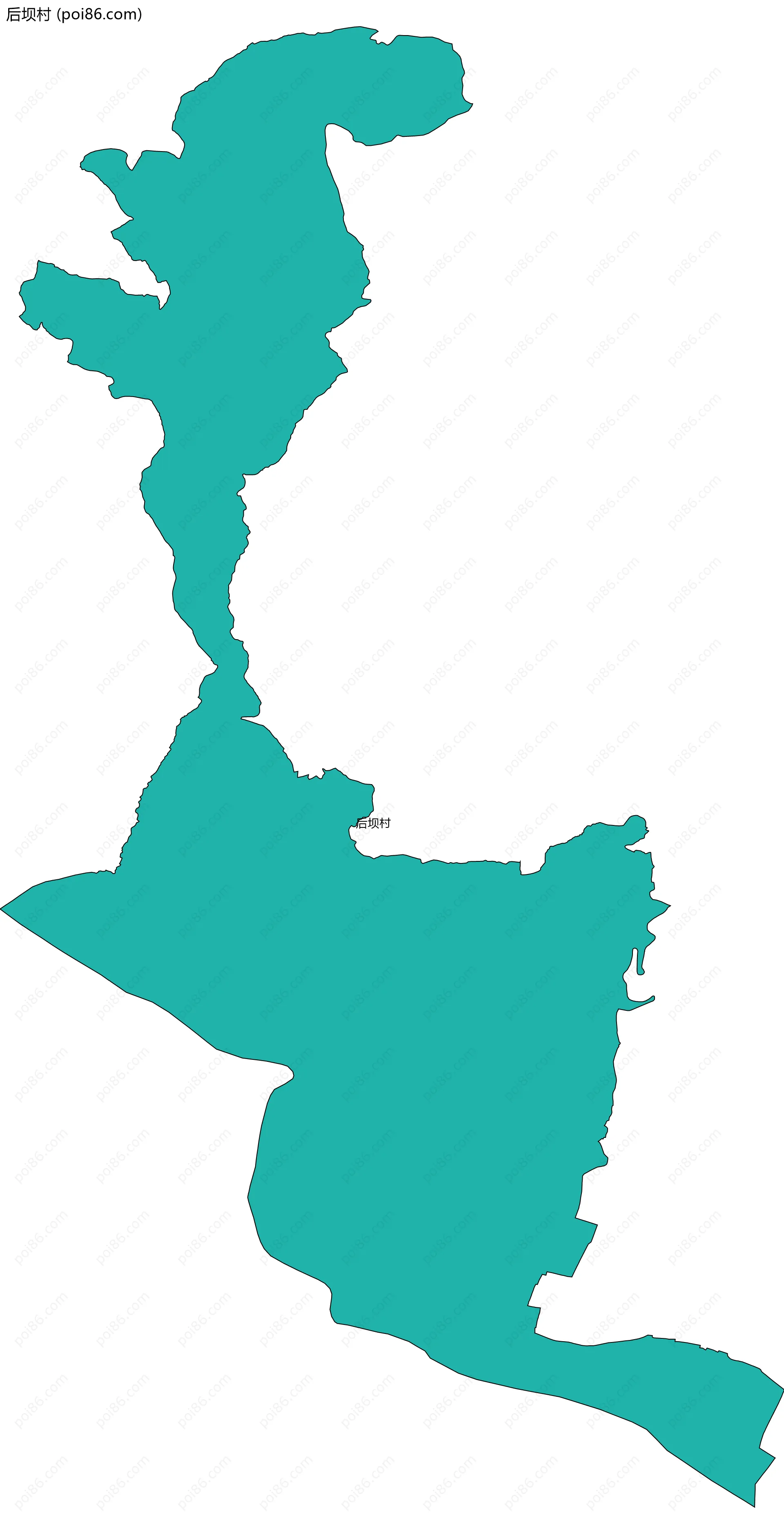 后坝村边界地图