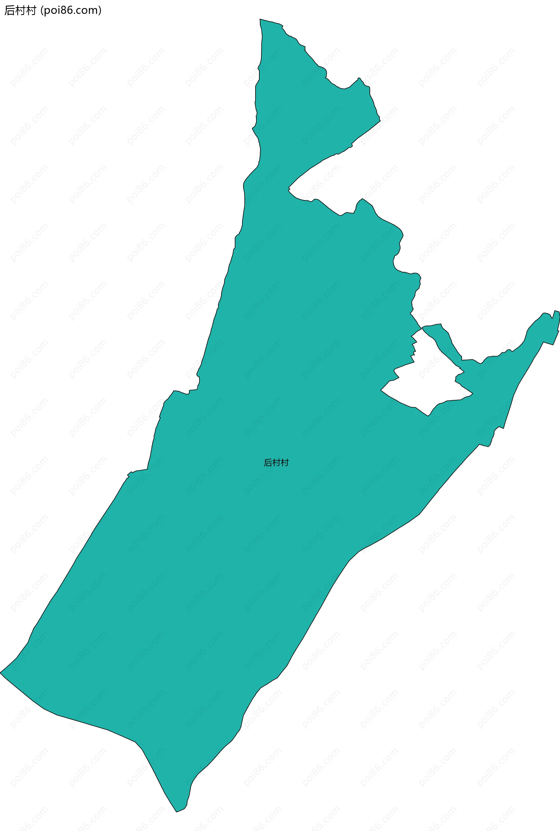 后村村边界地图