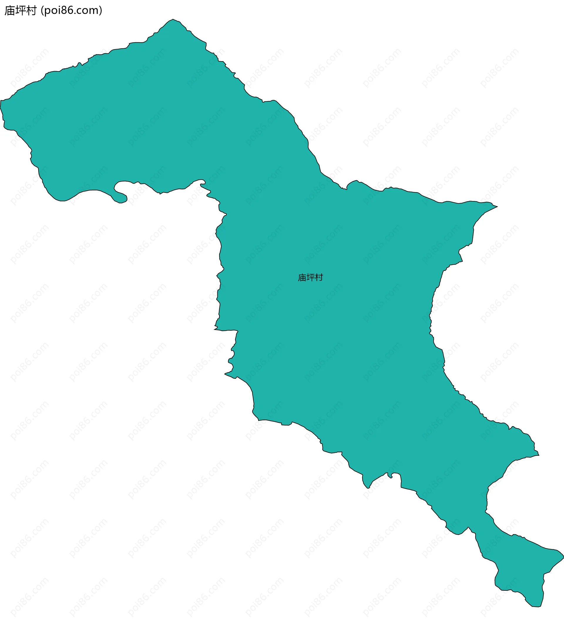 庙坪村边界地图