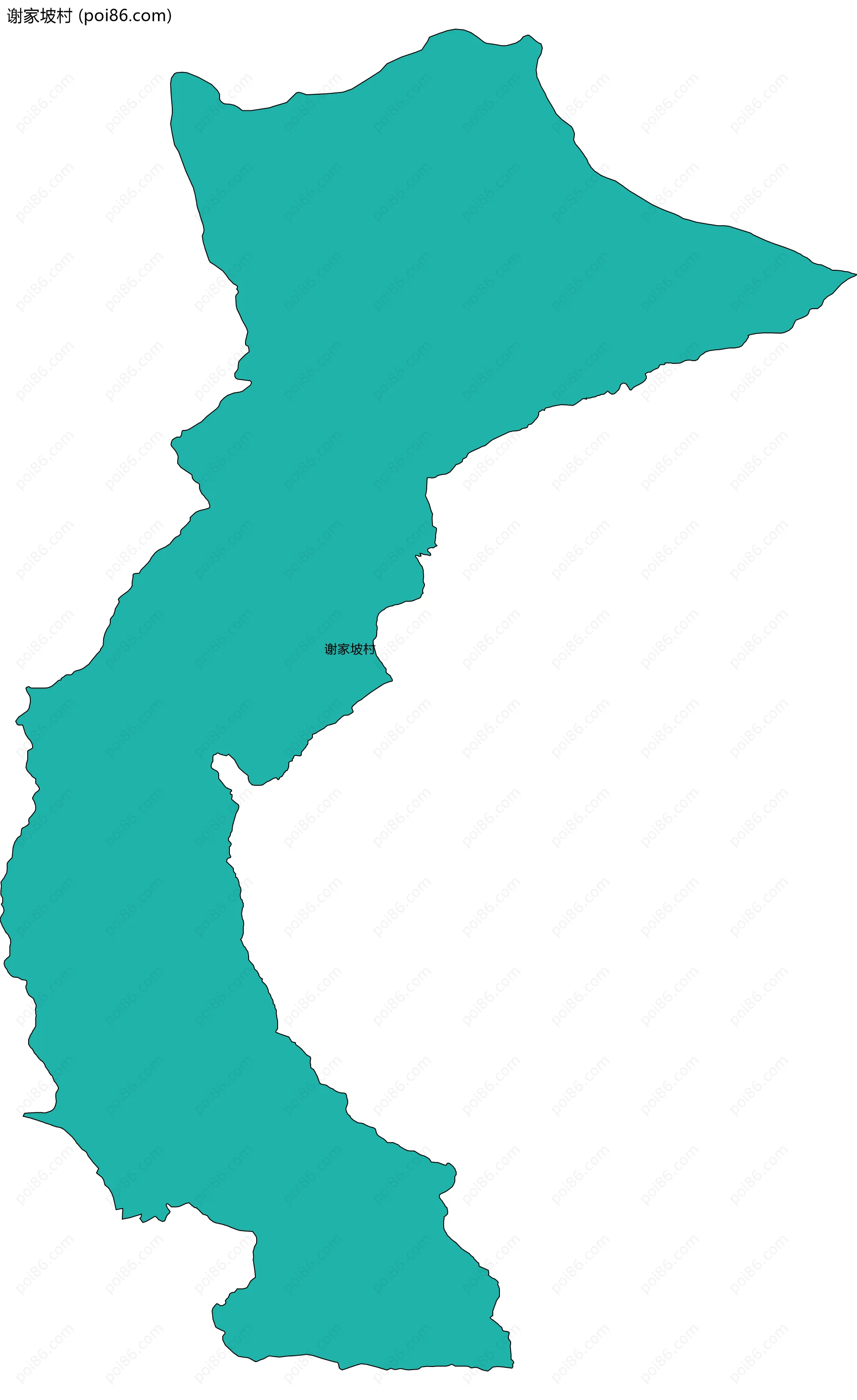 谢家坡村边界地图