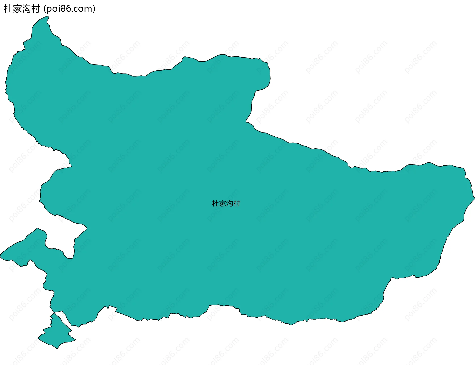 杜家沟村边界地图