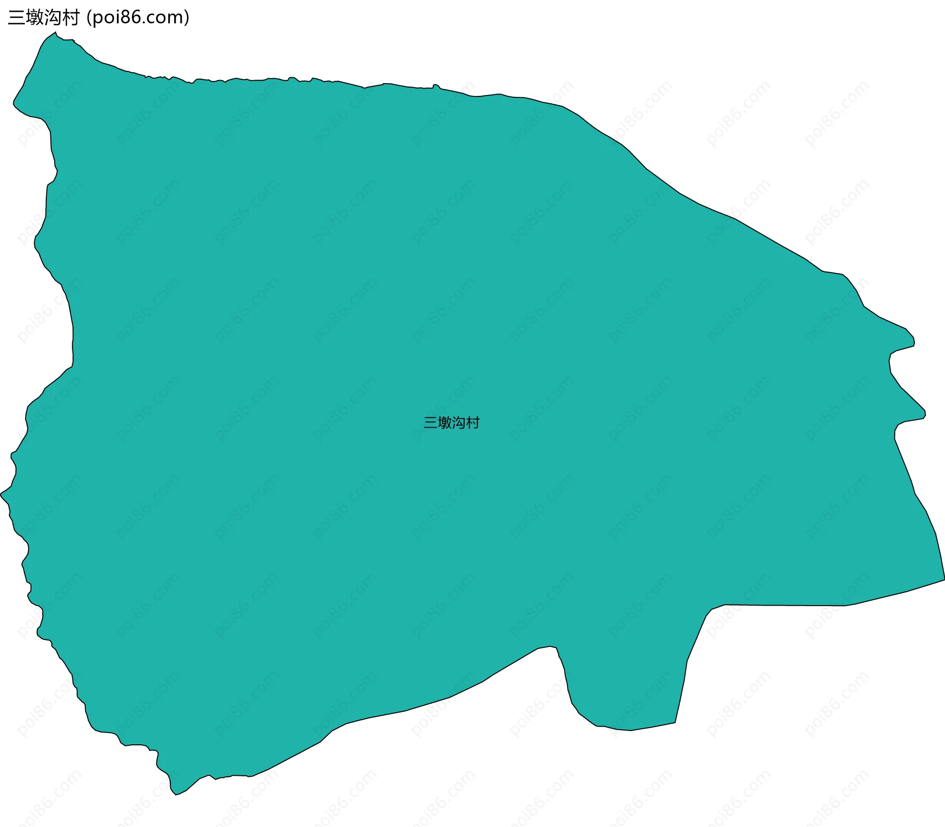 三墩沟村边界地图