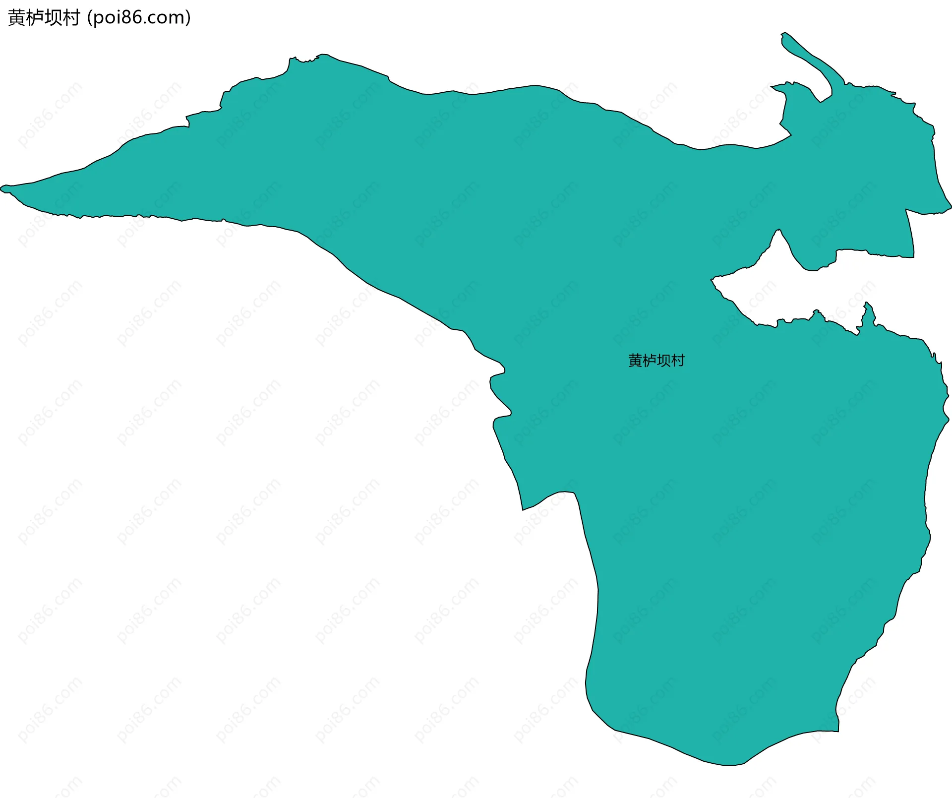 黄栌坝村边界地图