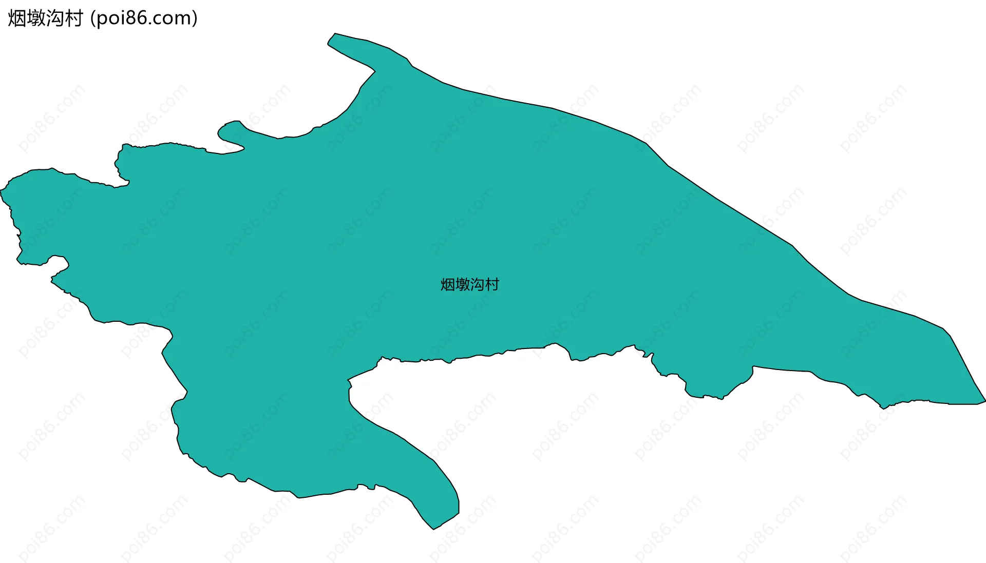 烟墩沟村边界地图