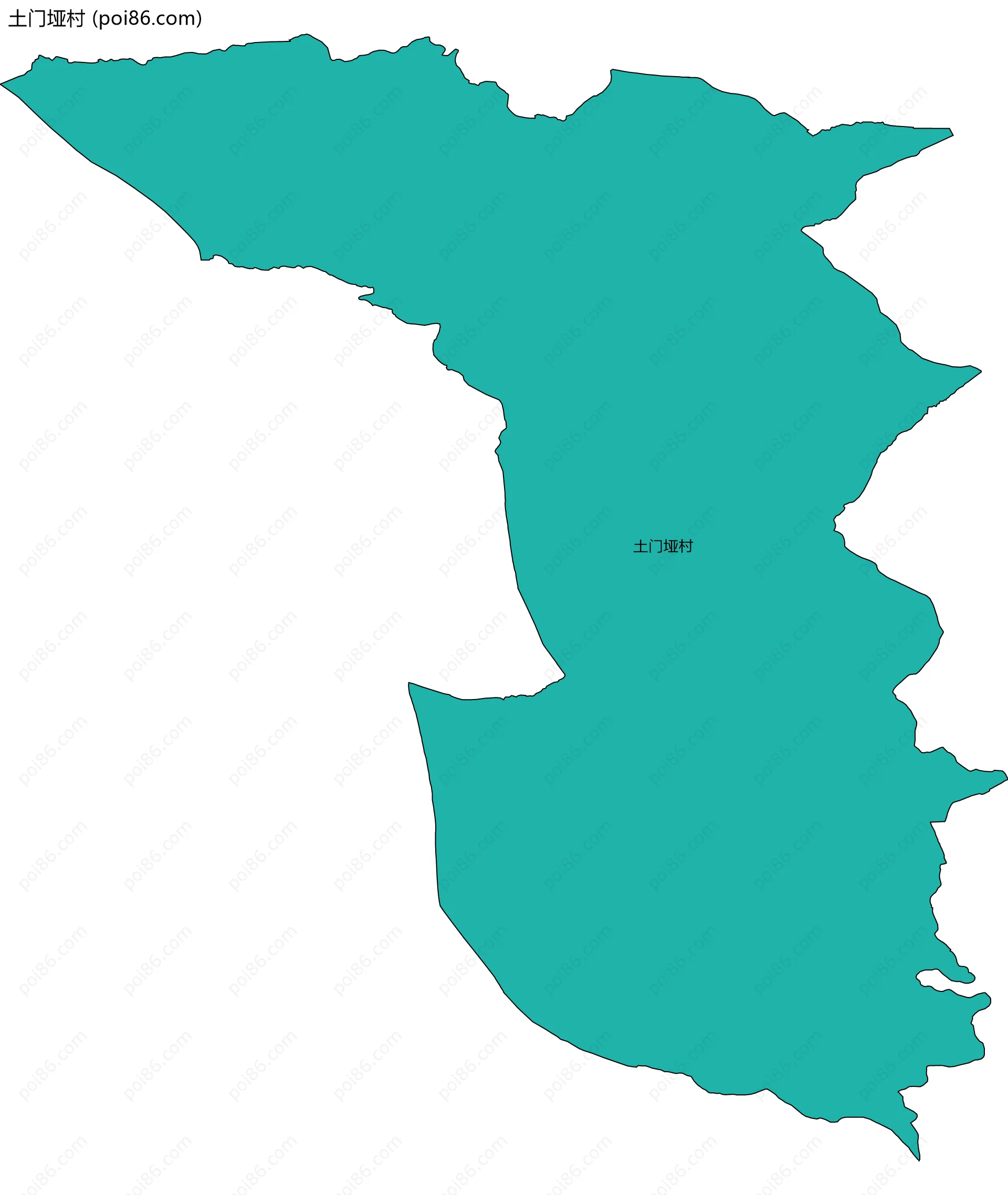 土门垭村边界地图