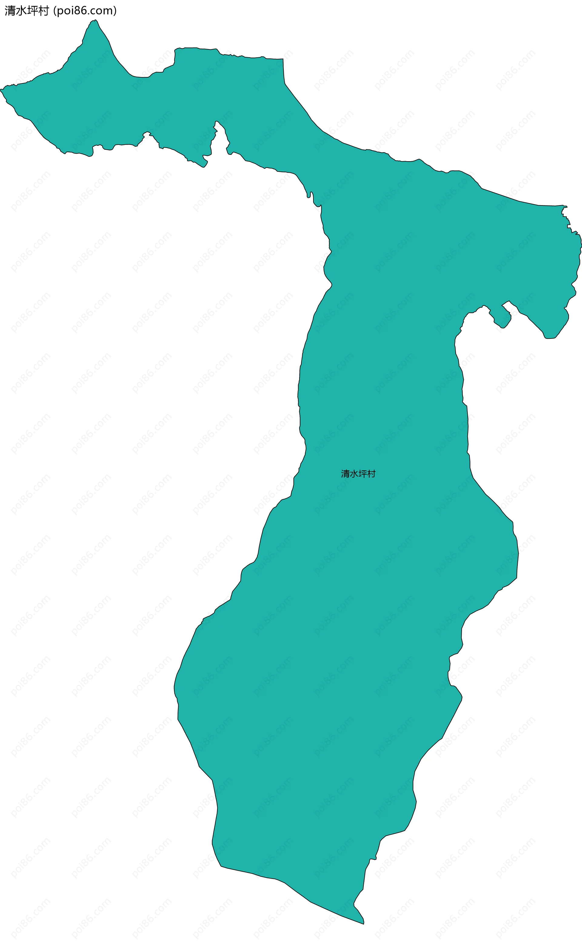 清水坪村边界地图