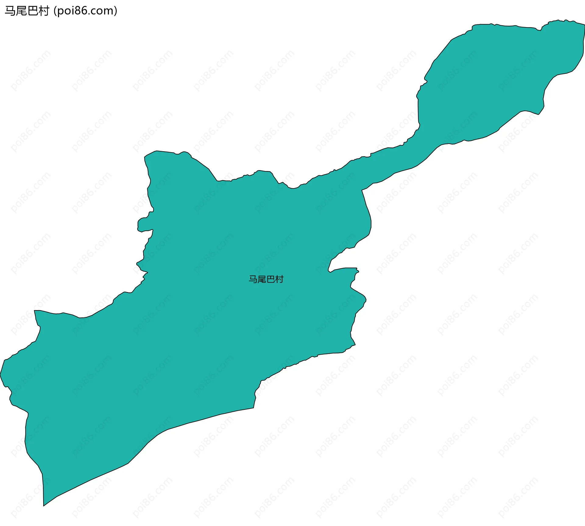 马尾巴村边界地图