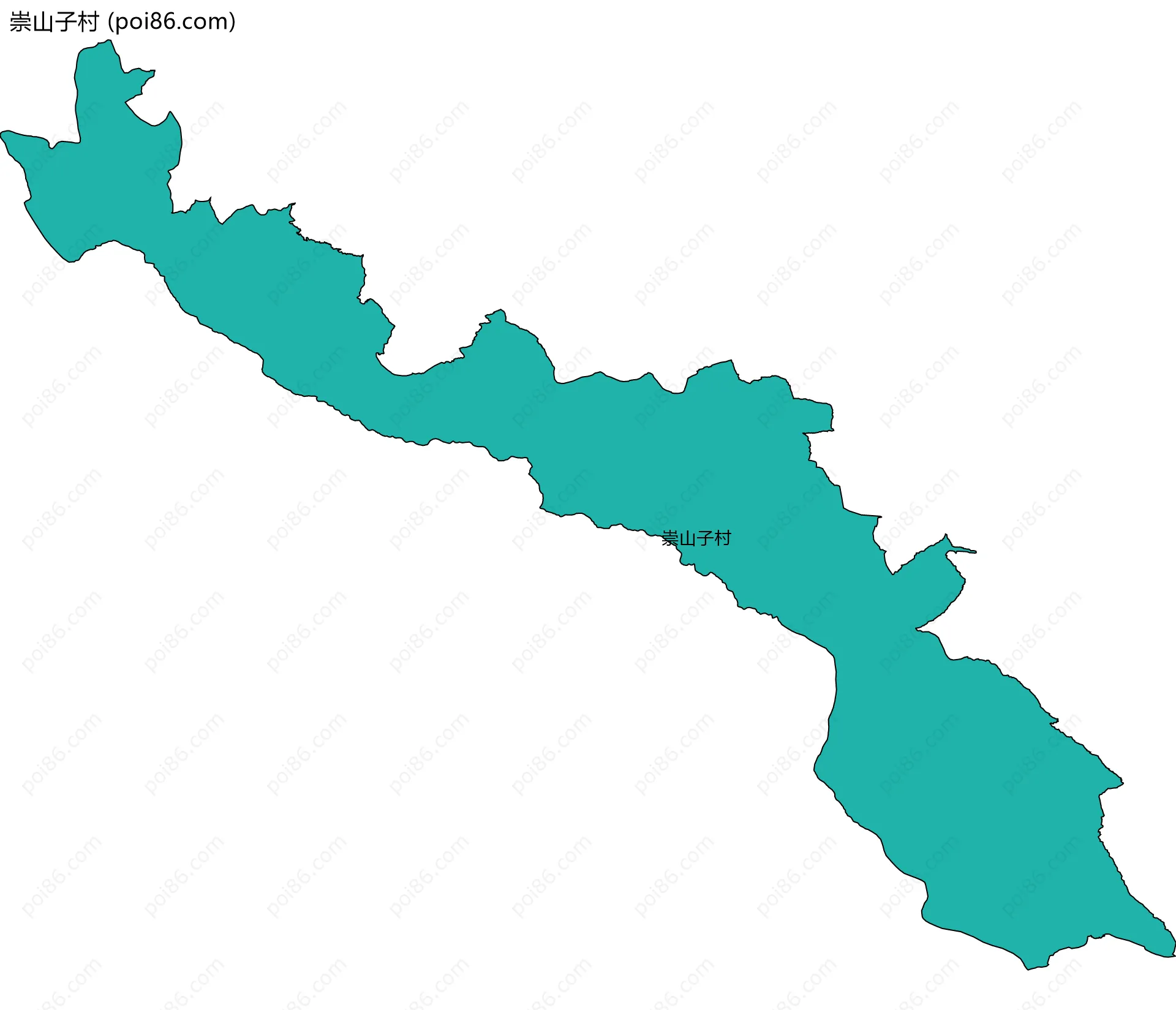 崇山子村边界地图