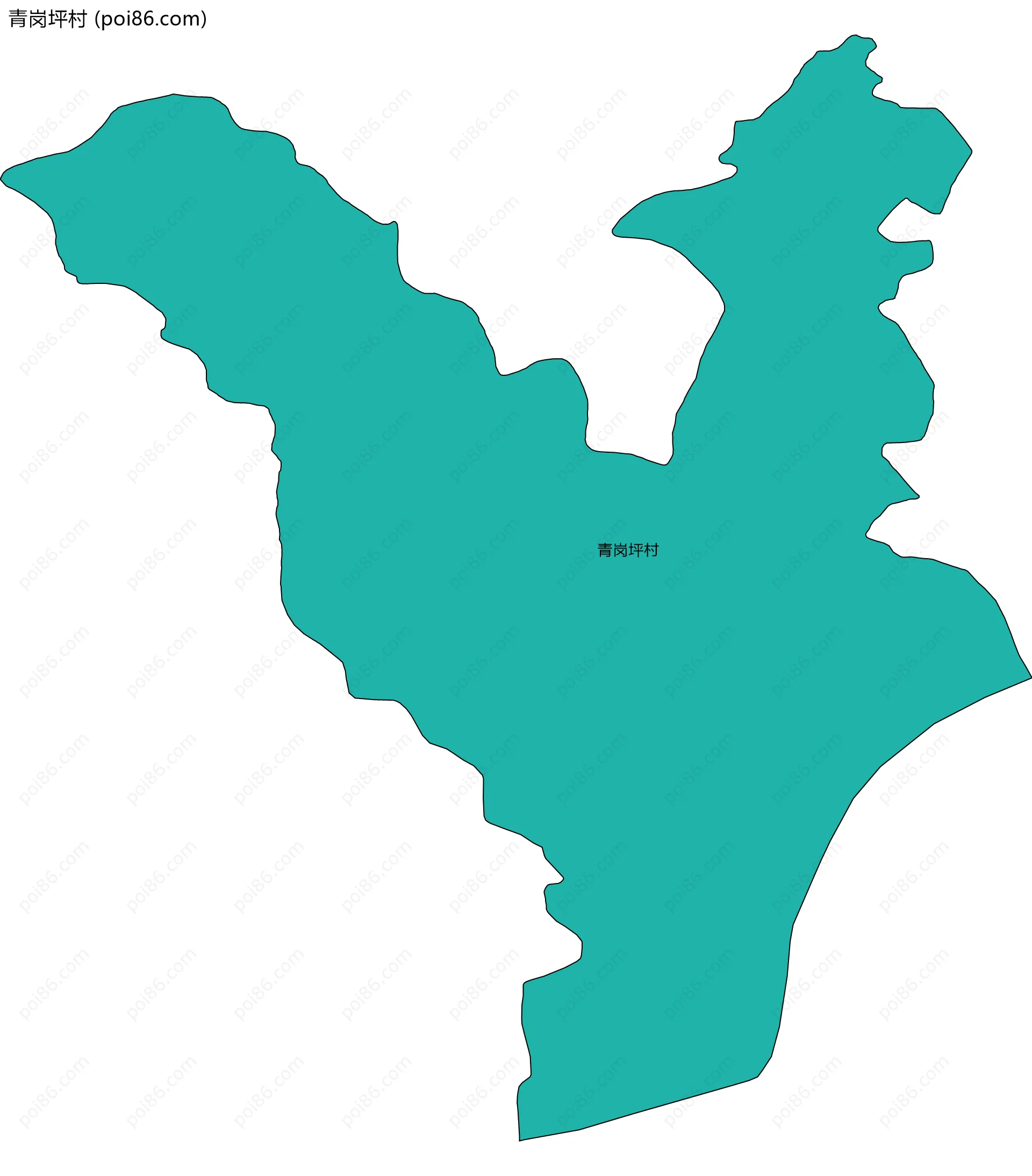 青岗坪村边界地图