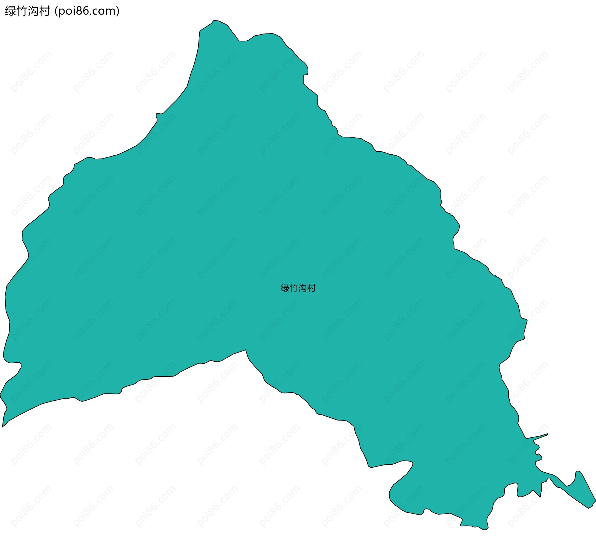 绿竹沟村边界地图