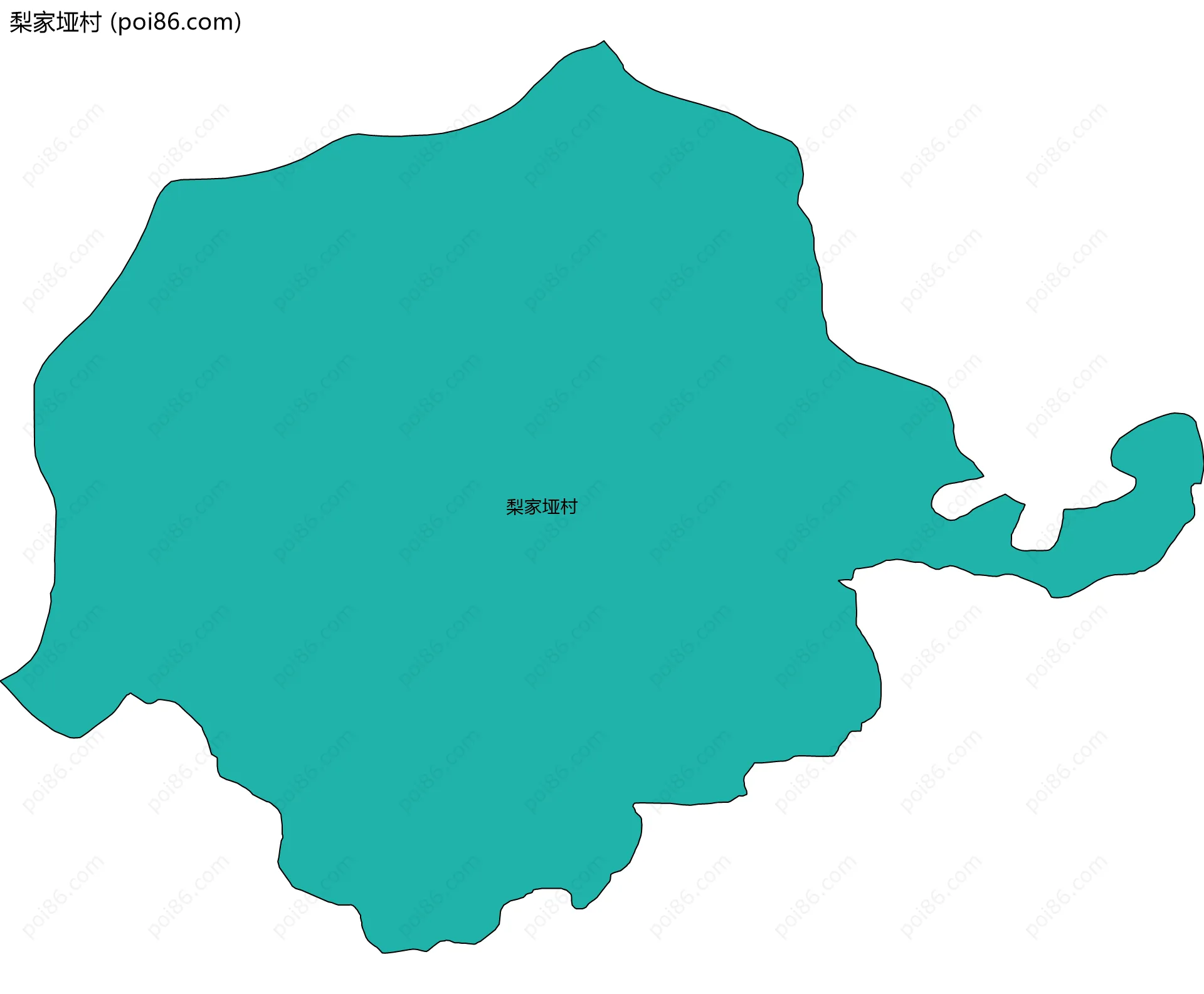 梨家垭村边界地图