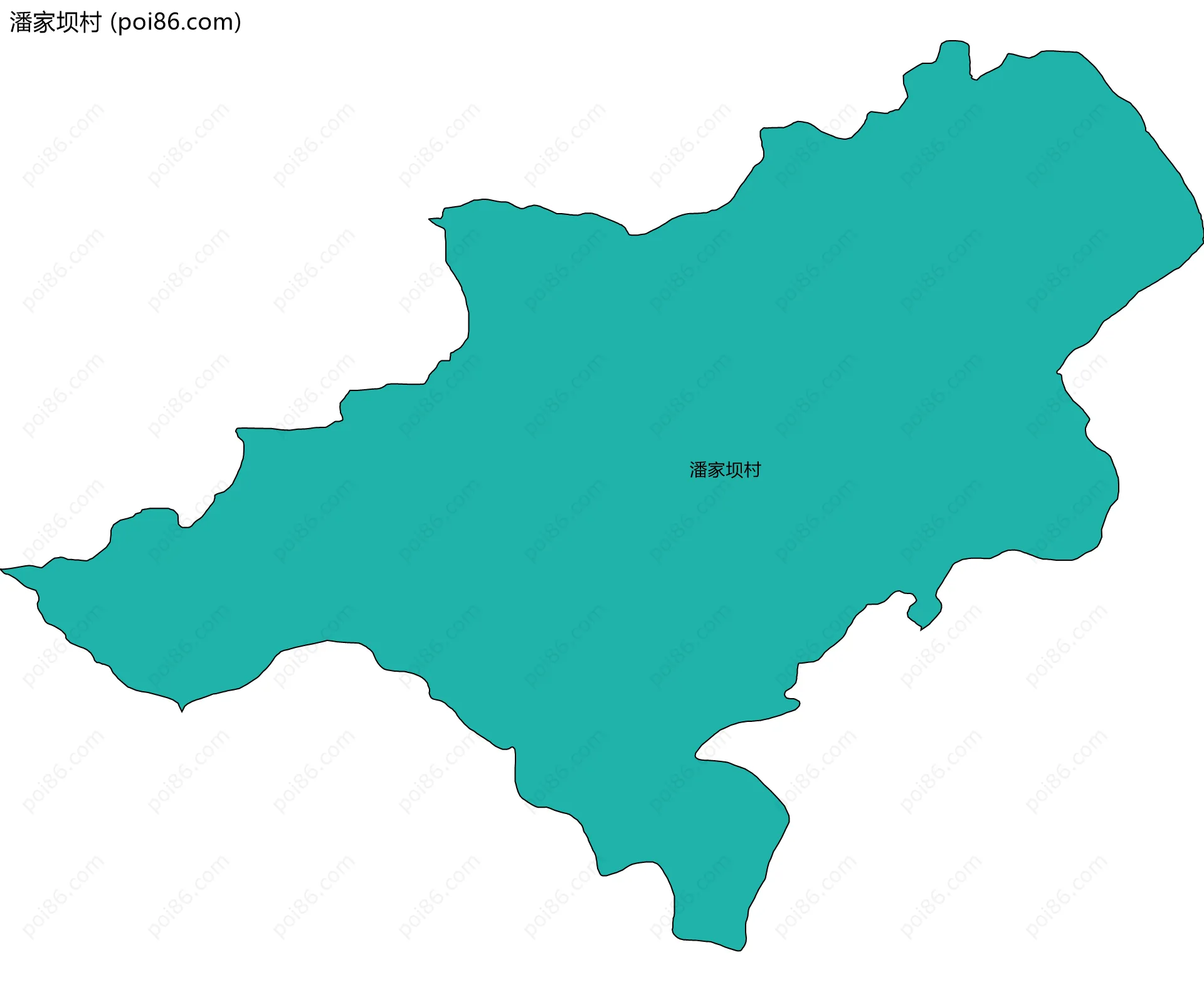 潘家坝村边界地图