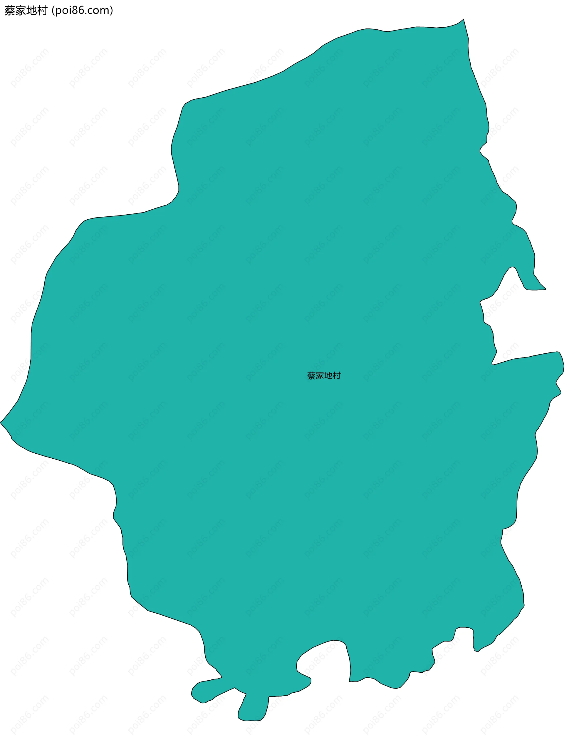 蔡家地村边界地图