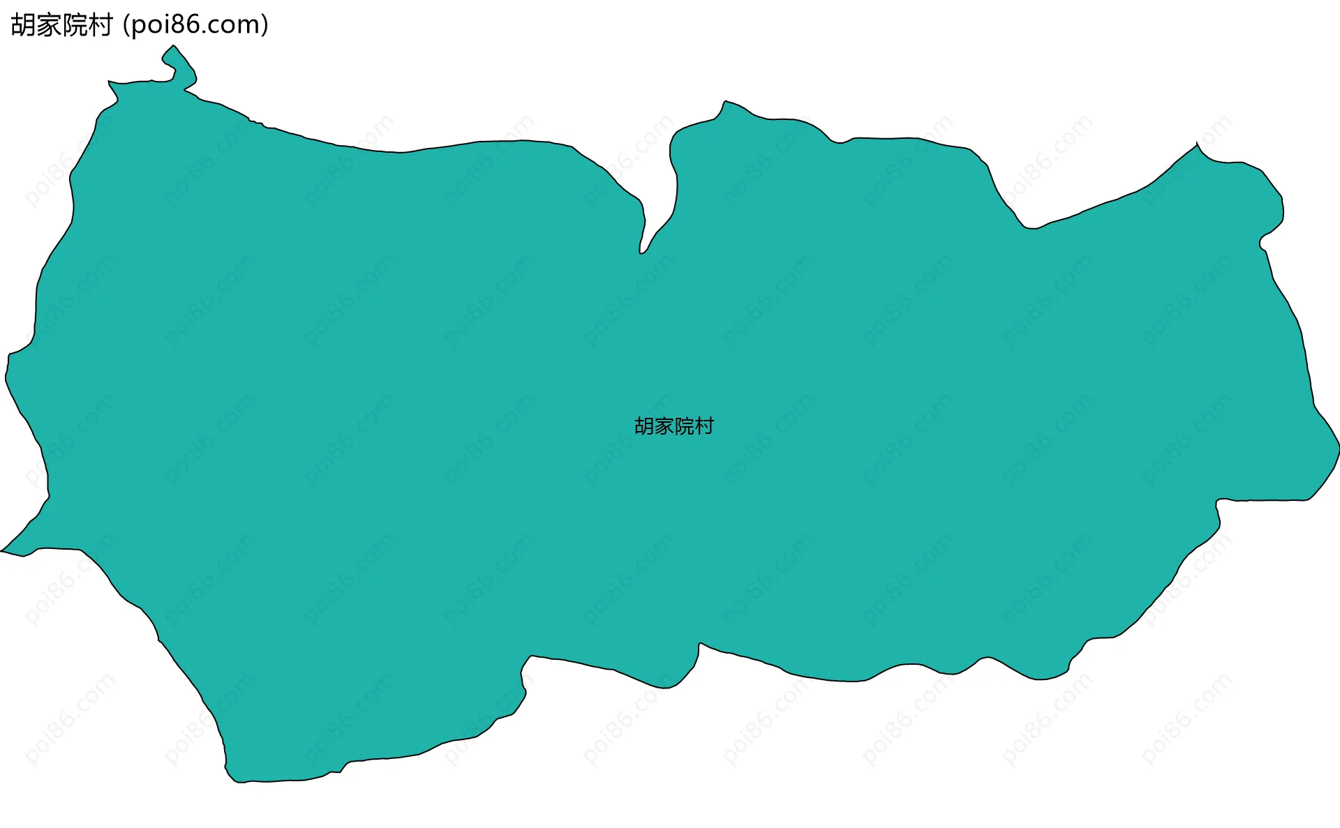 胡家院村边界地图