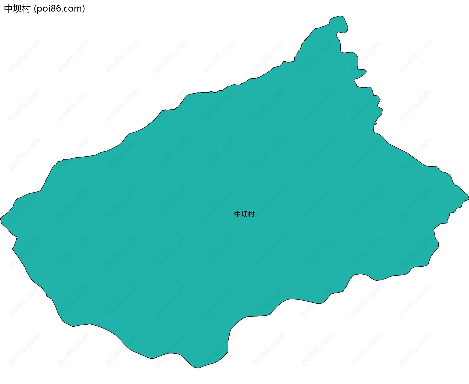 中坝村边界地图