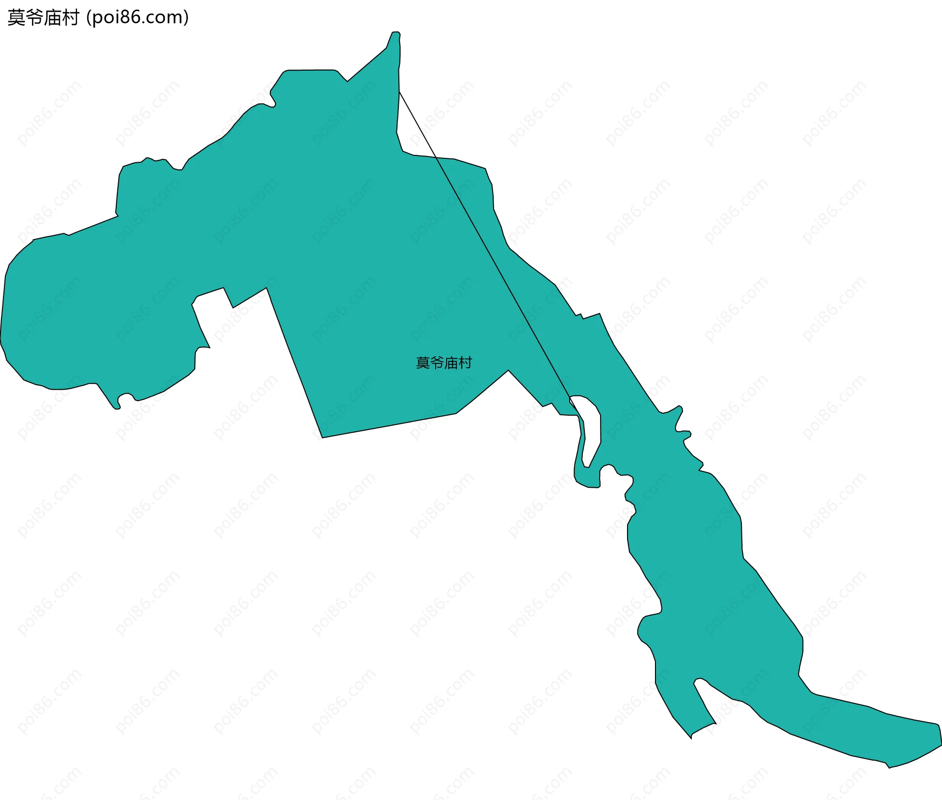 莫爷庙村边界地图