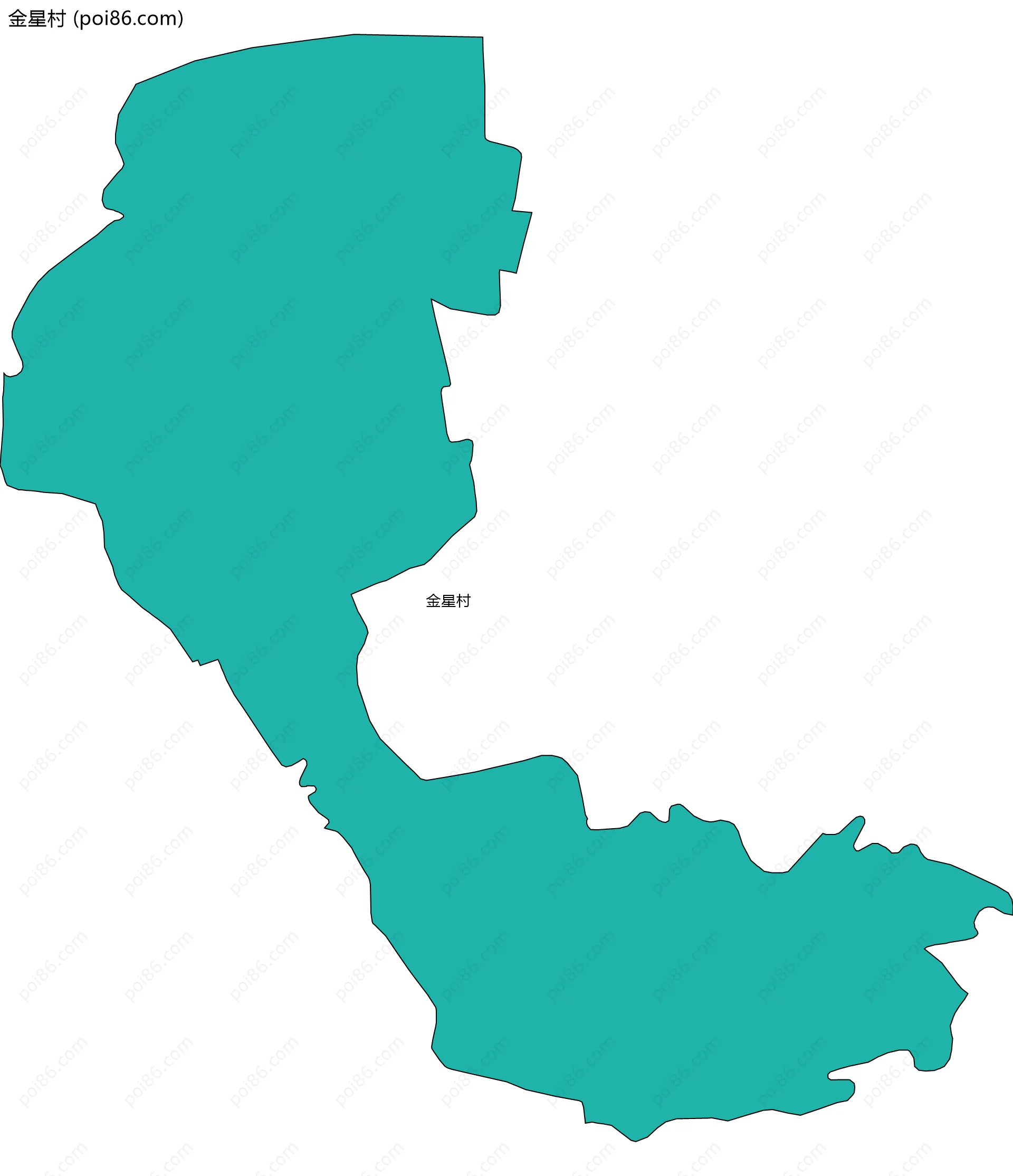 金星村边界地图