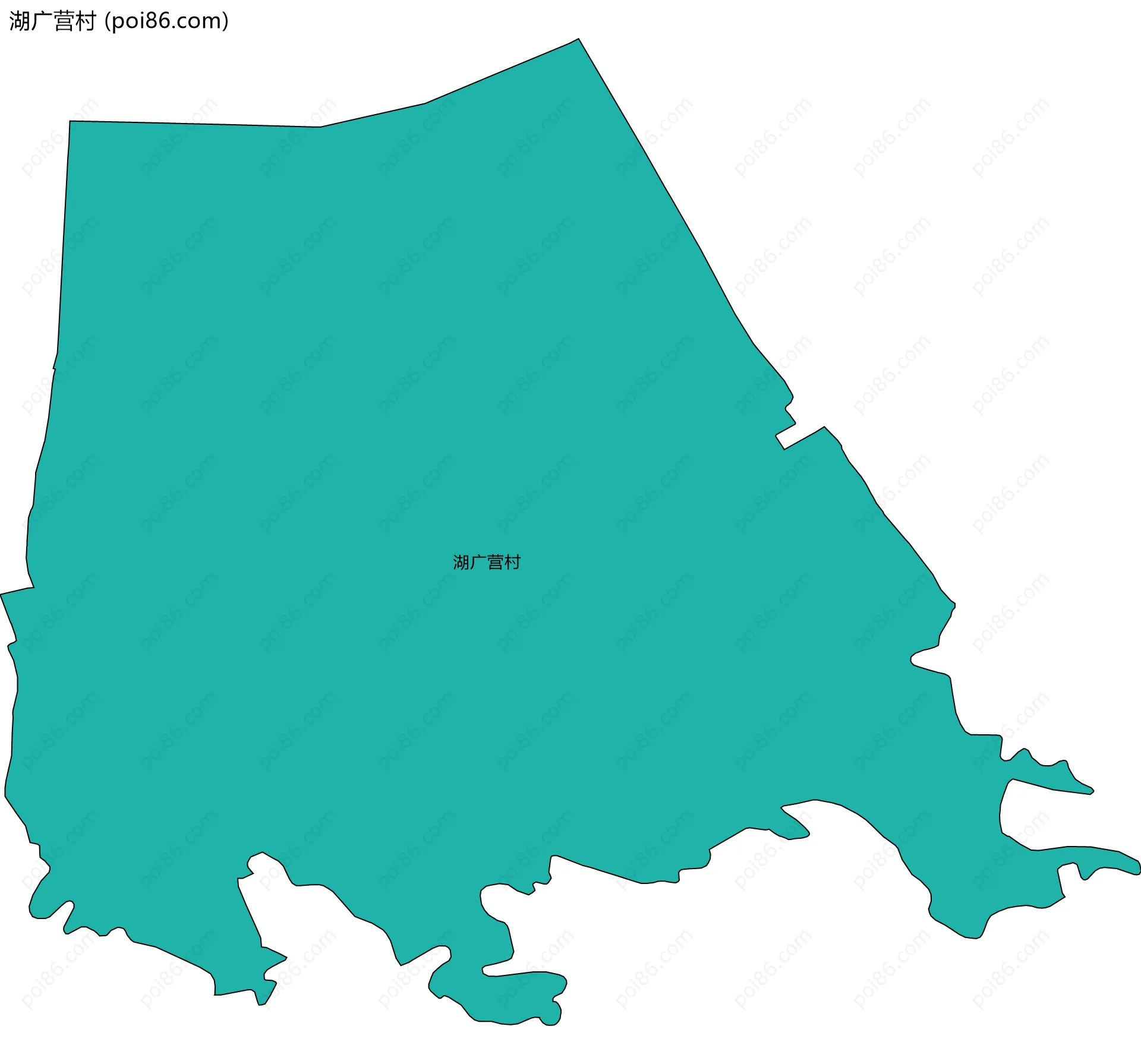 湖广营村边界地图