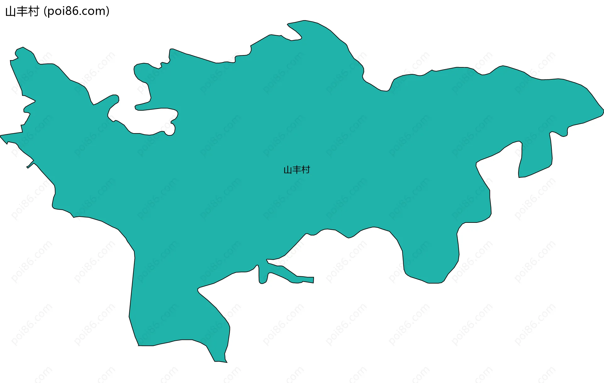 山丰村边界地图