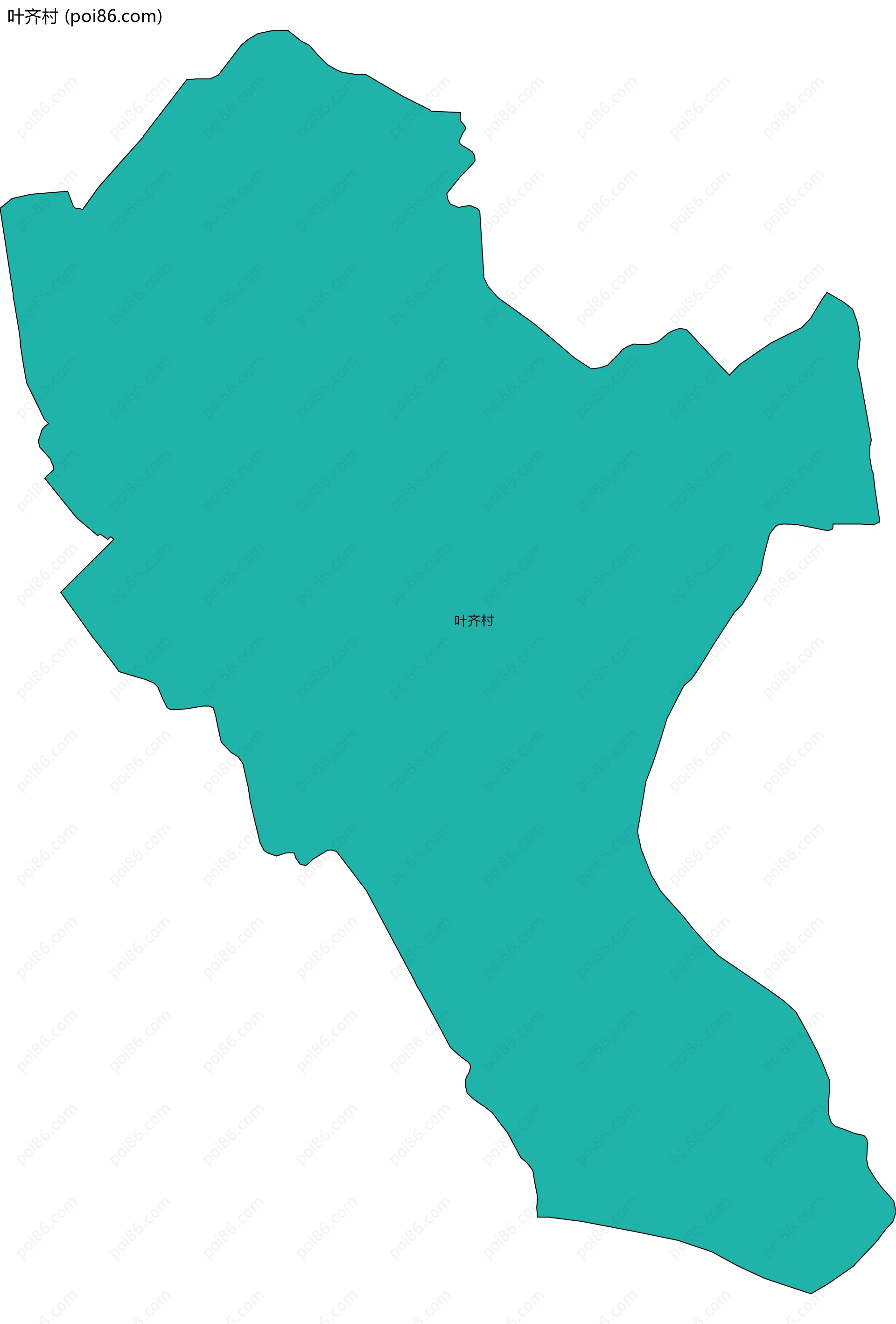 叶齐村边界地图