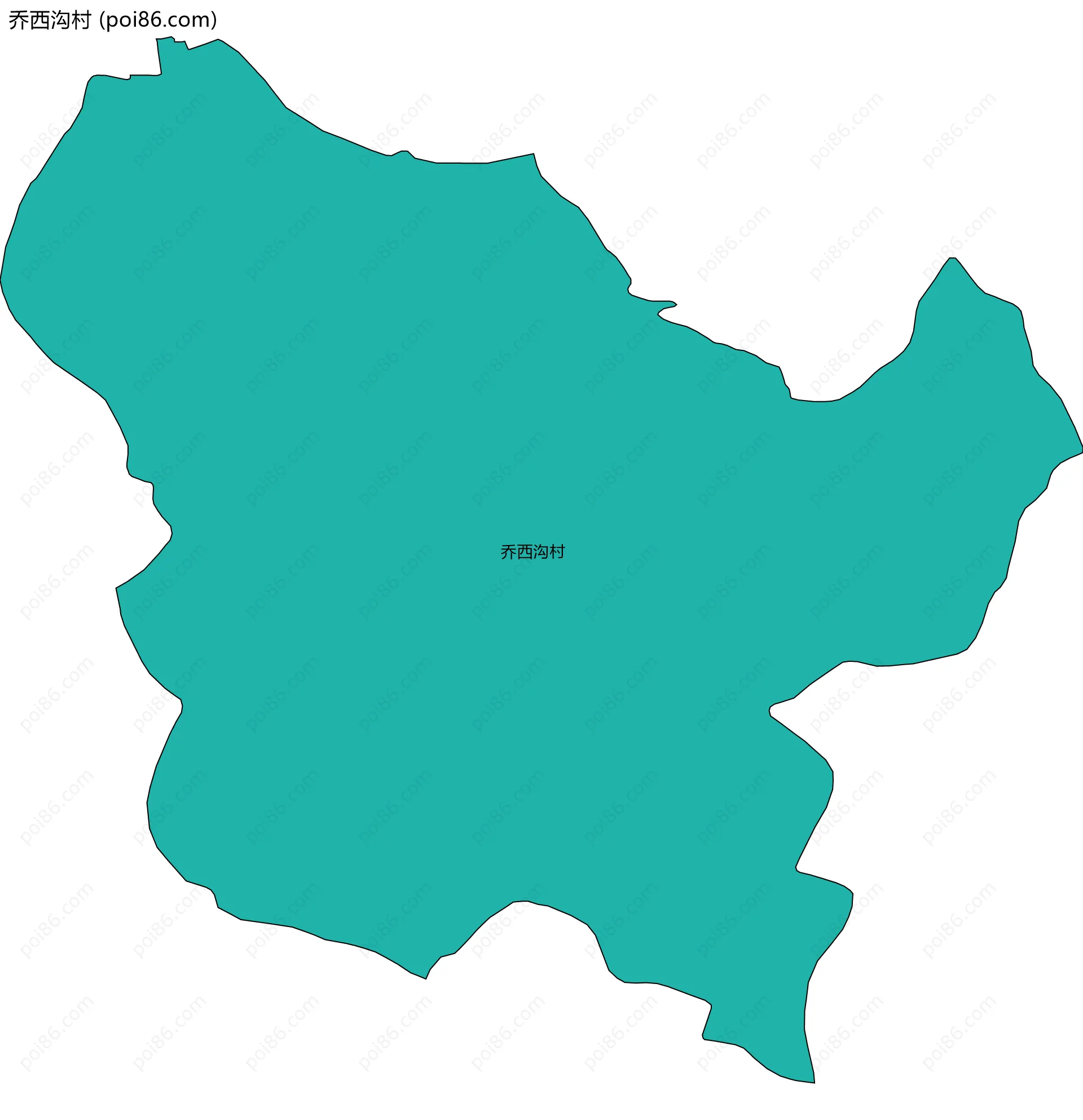乔西沟村边界地图