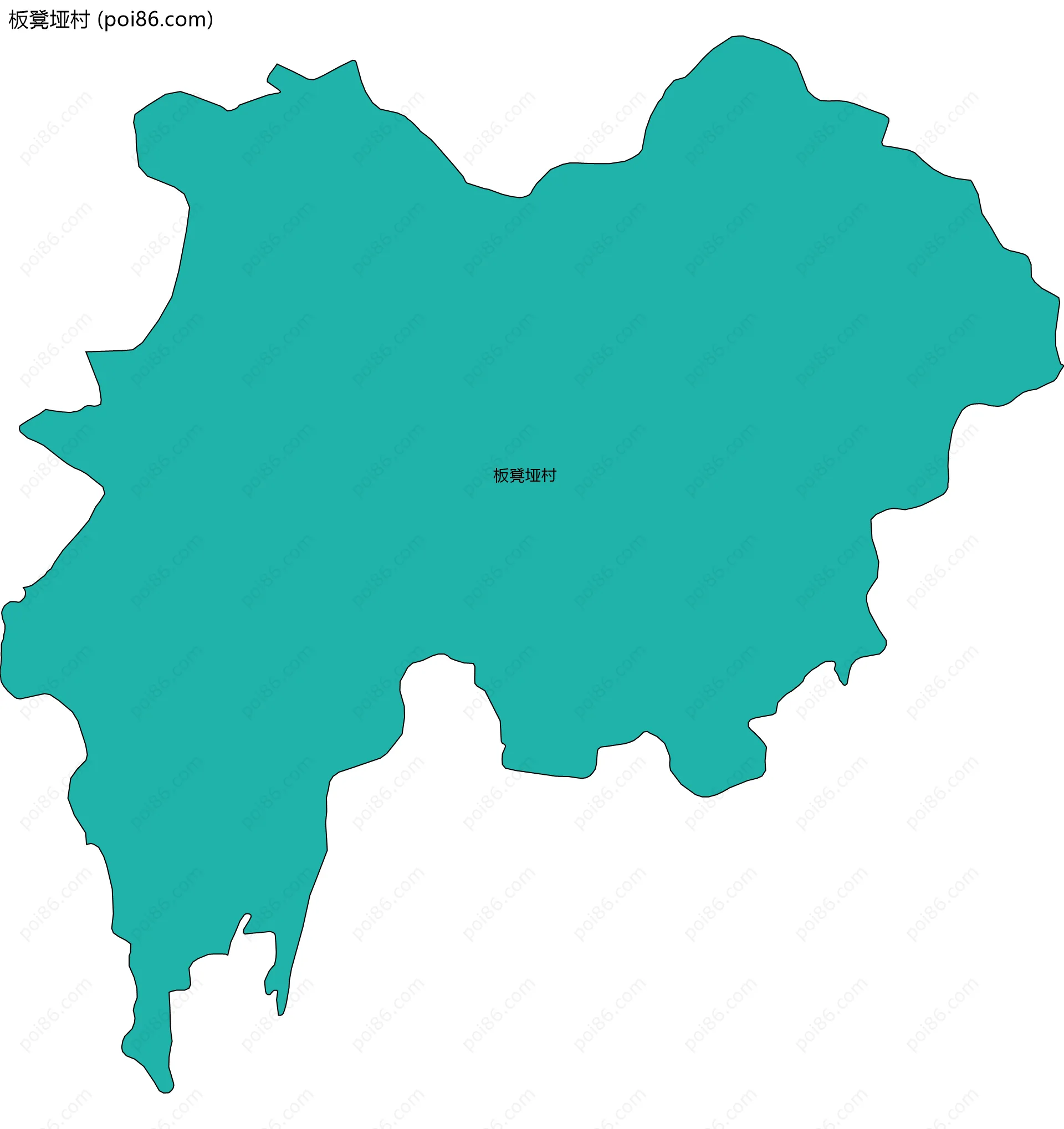 板凳垭村边界地图