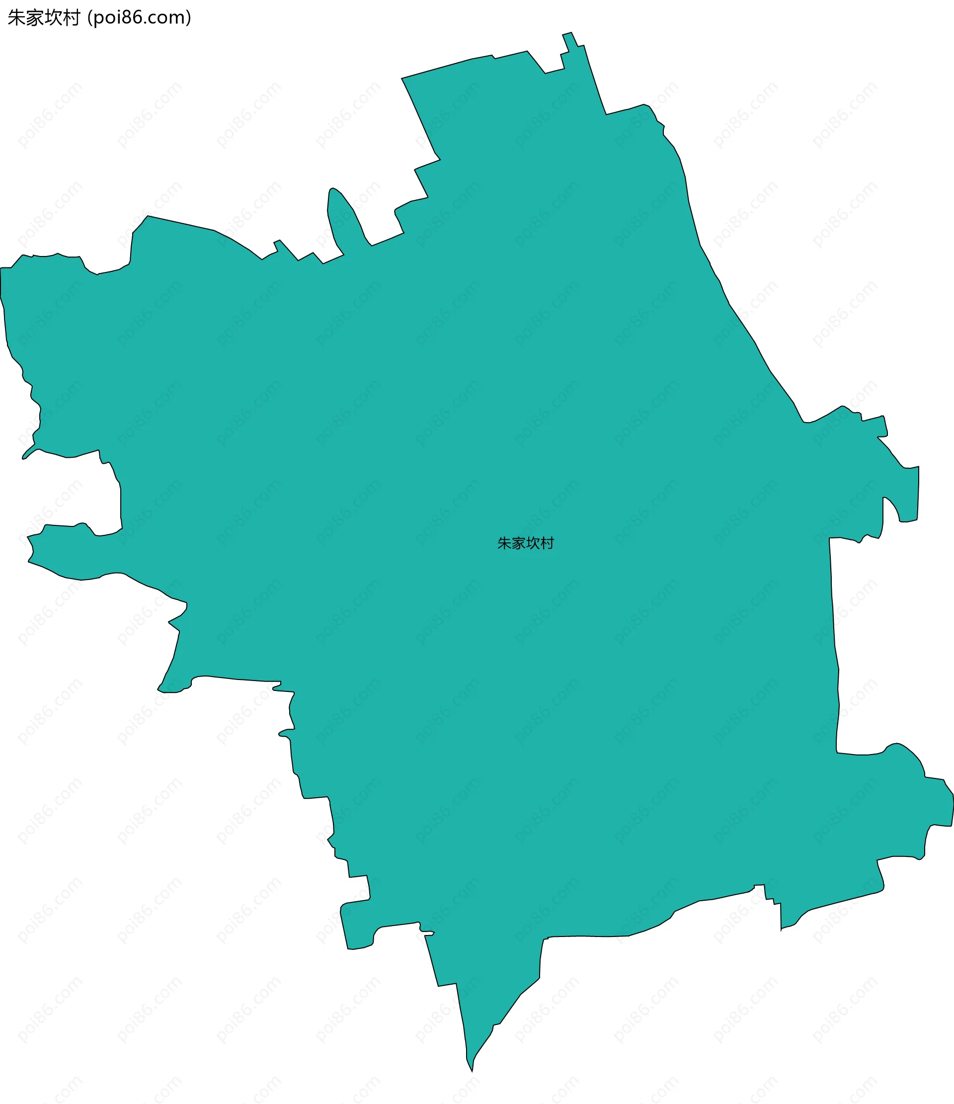 朱家坎村边界地图
