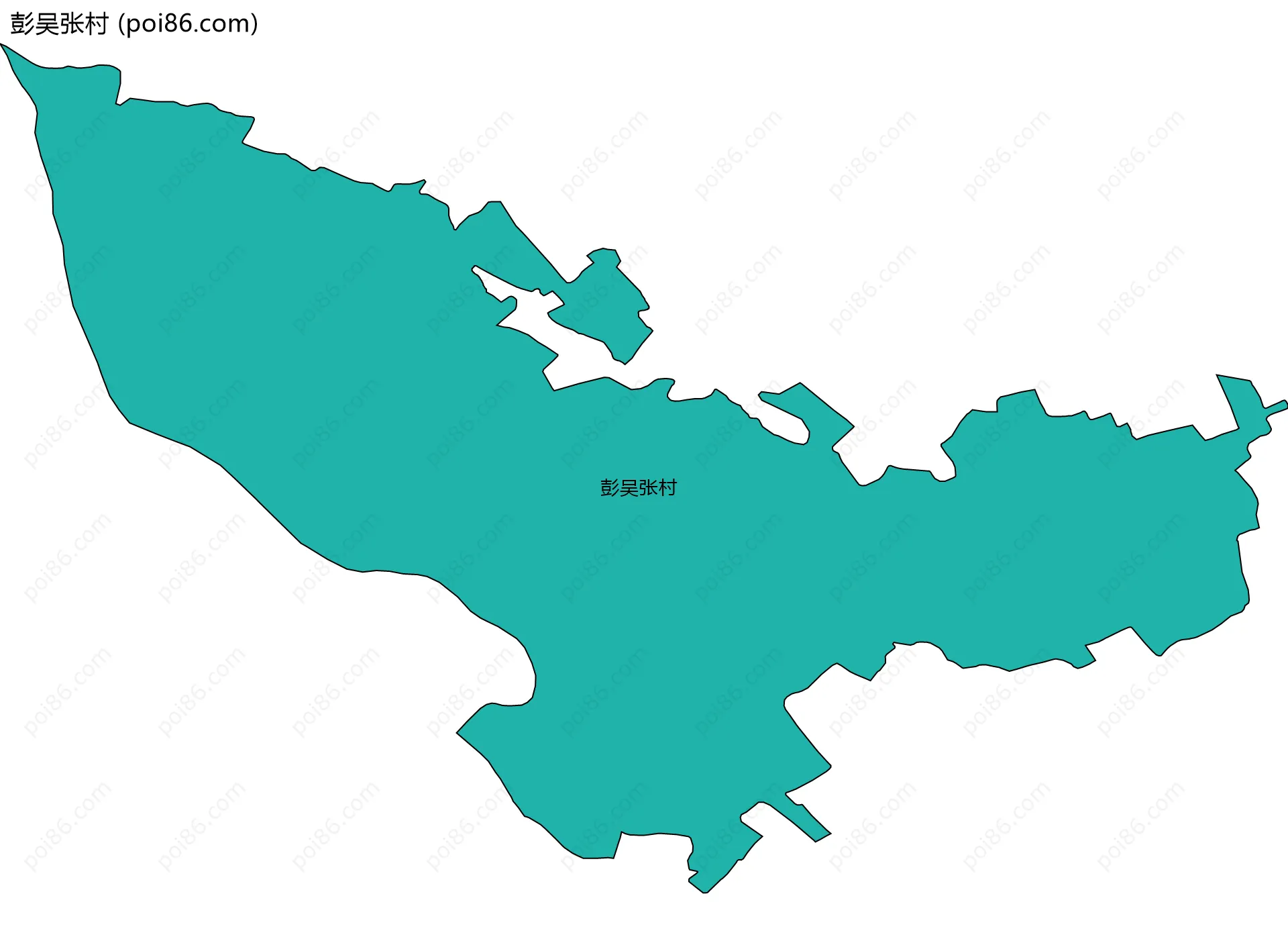 彭吴张村边界地图