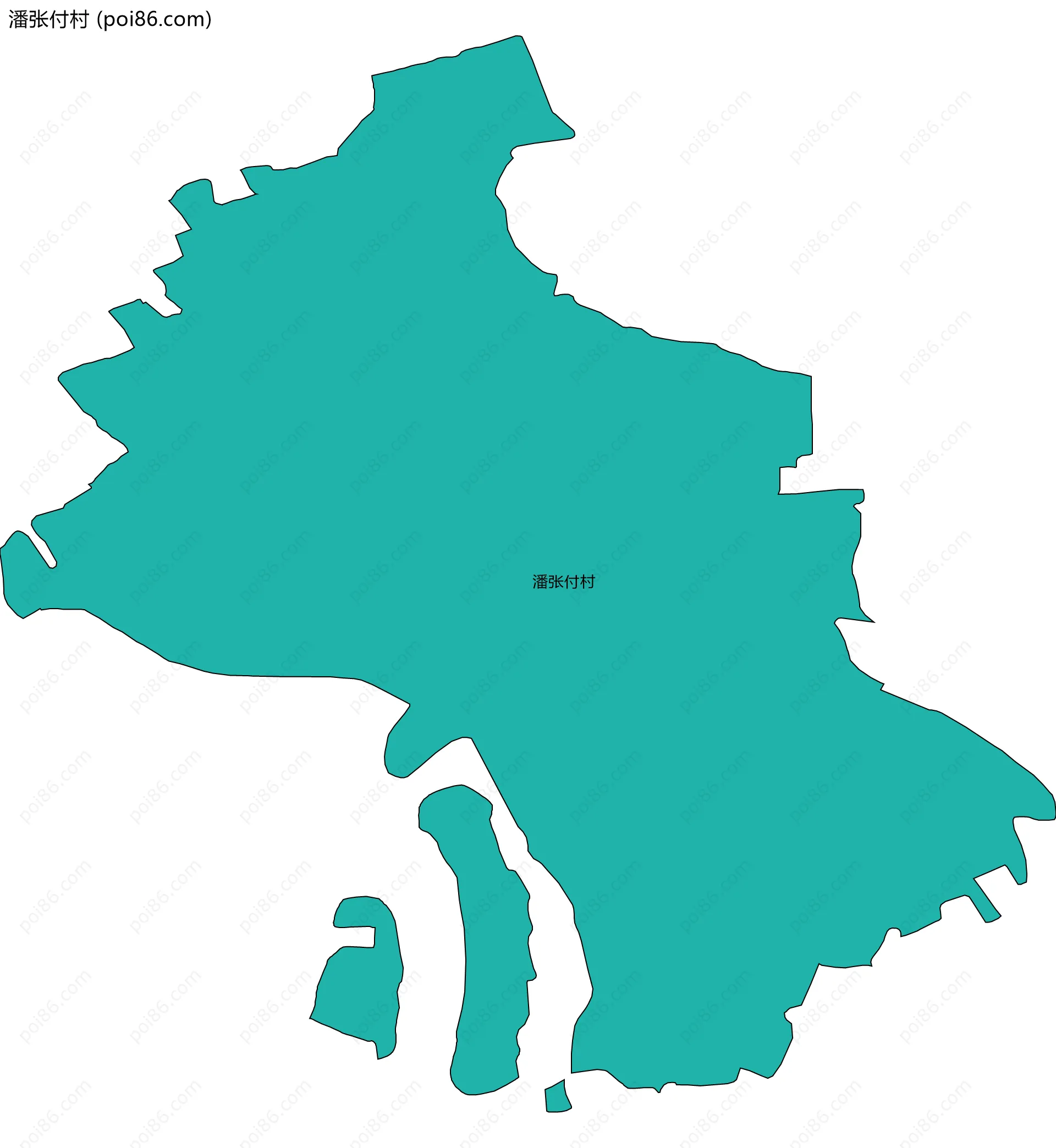 潘张付村边界地图