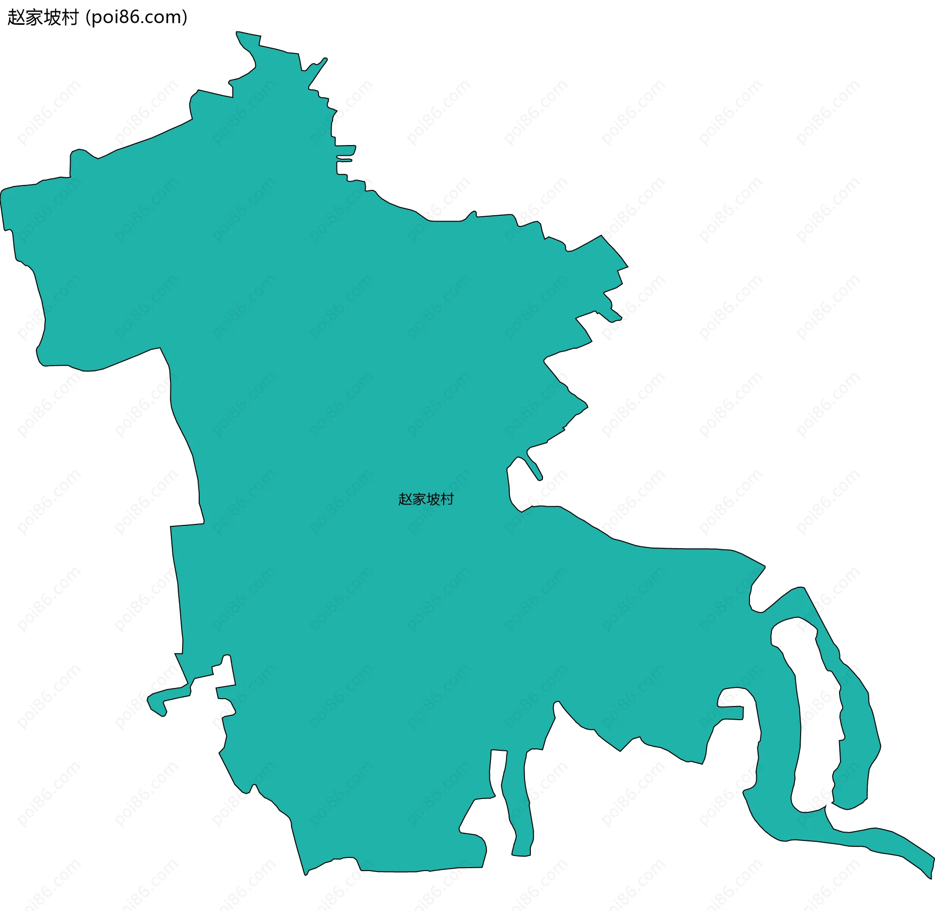 赵家坡村边界地图