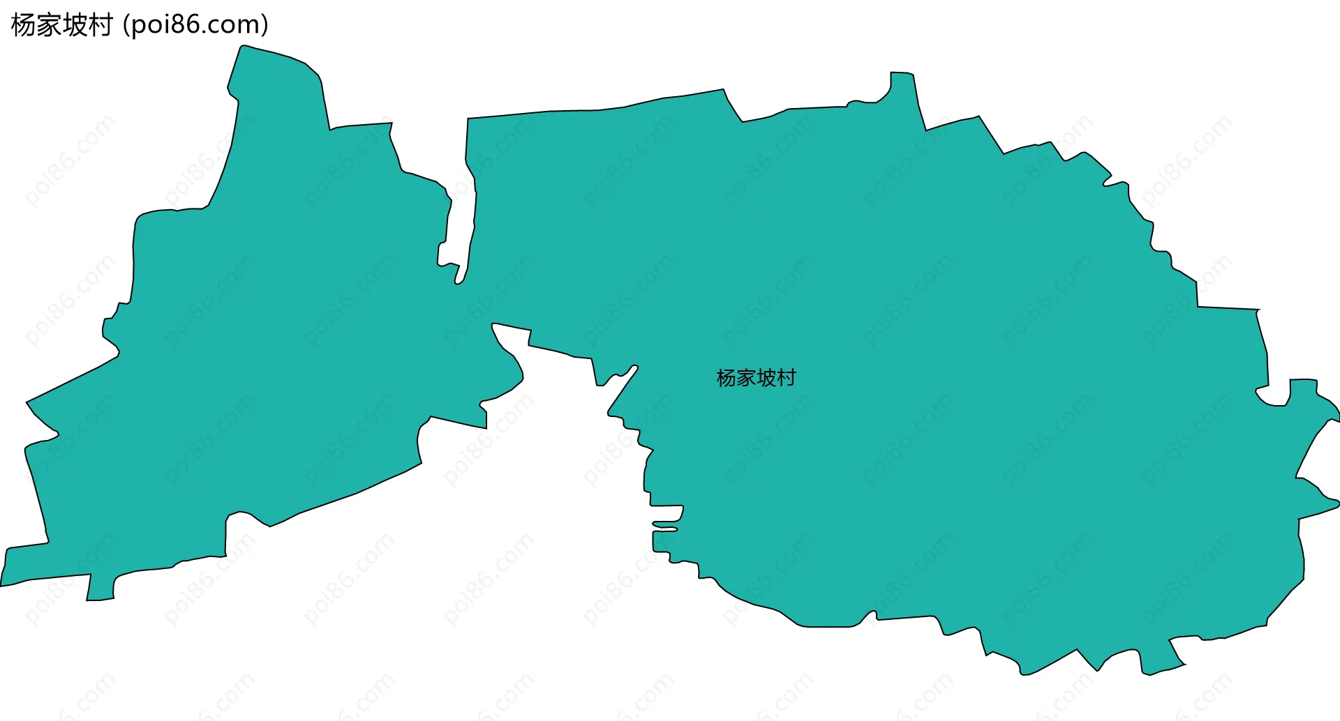 杨家坡村边界地图