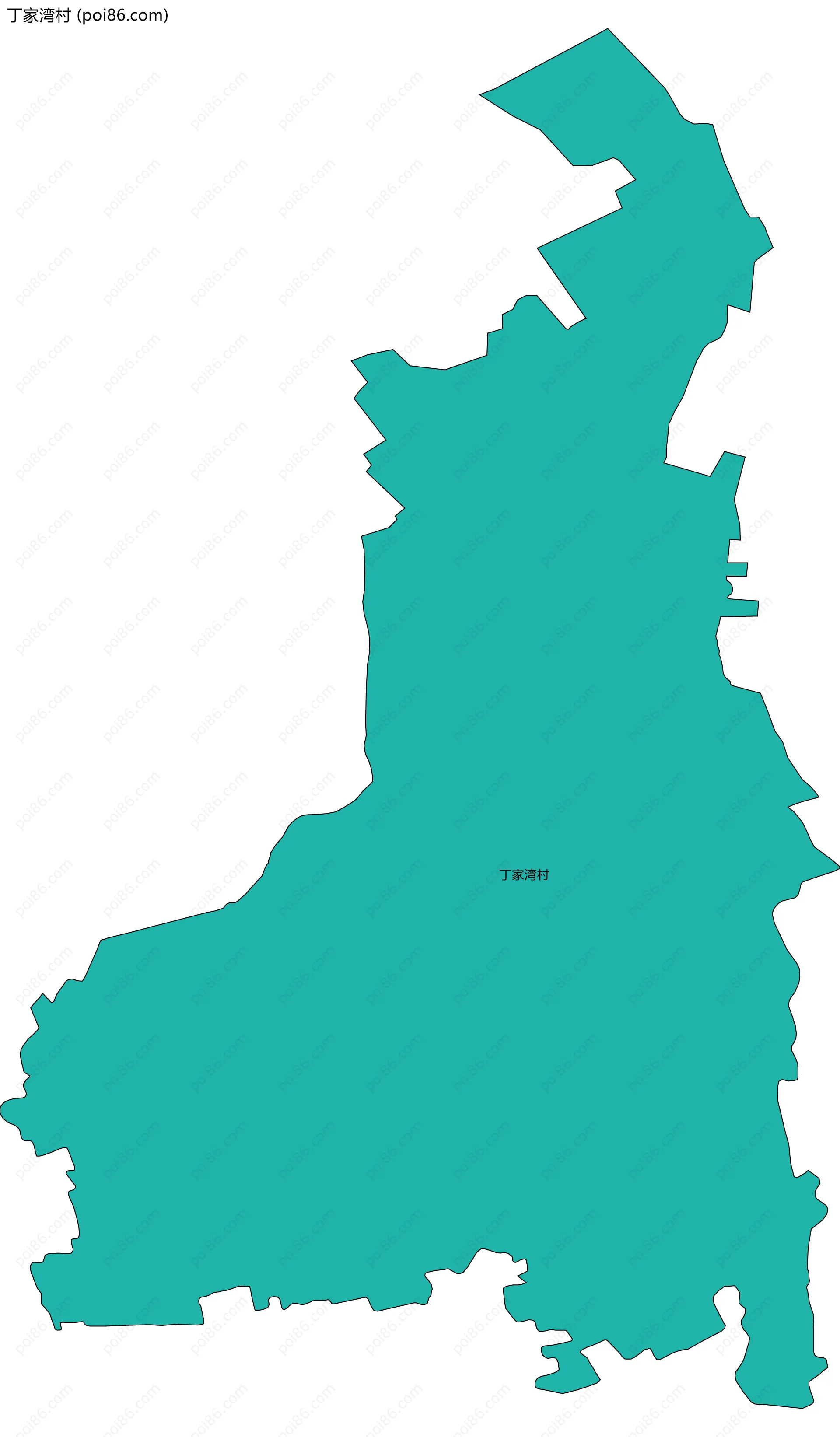 丁家湾村边界地图